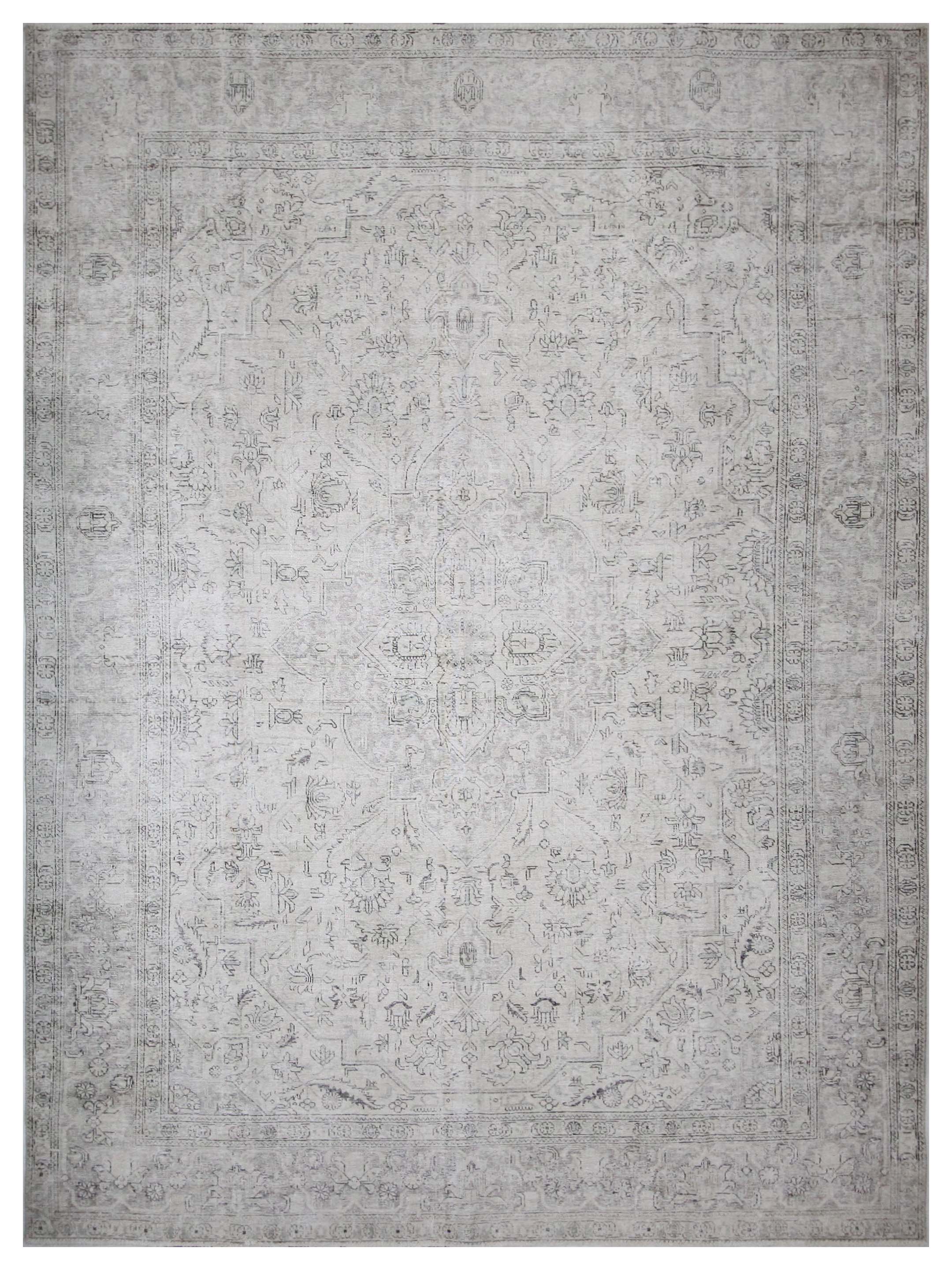 Vintage Hand Knotted Beige 10x13