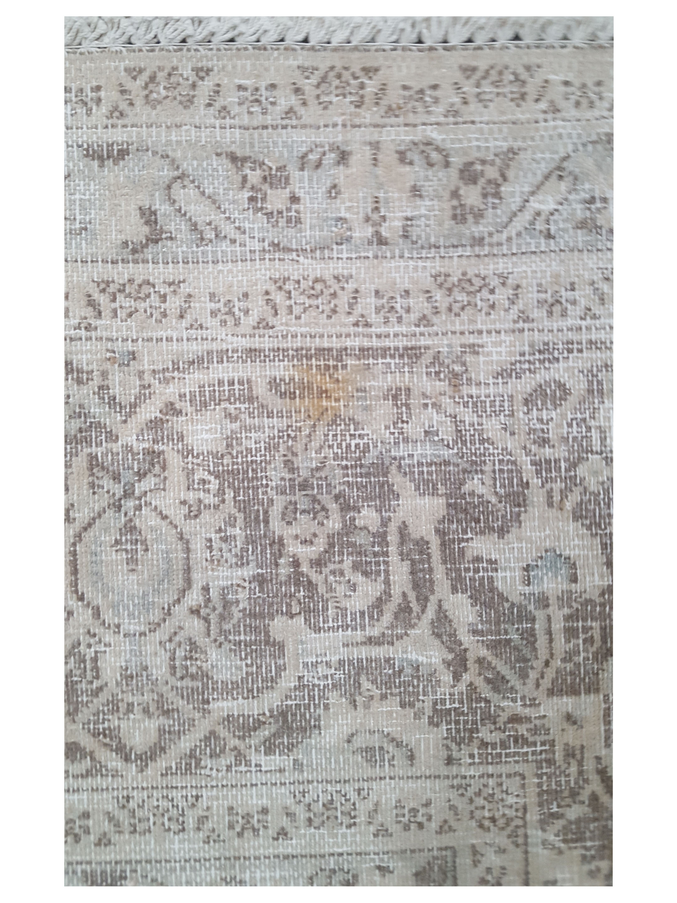 Vintage Hand Knotted Ivory 9x13 - Image 4 of 4
