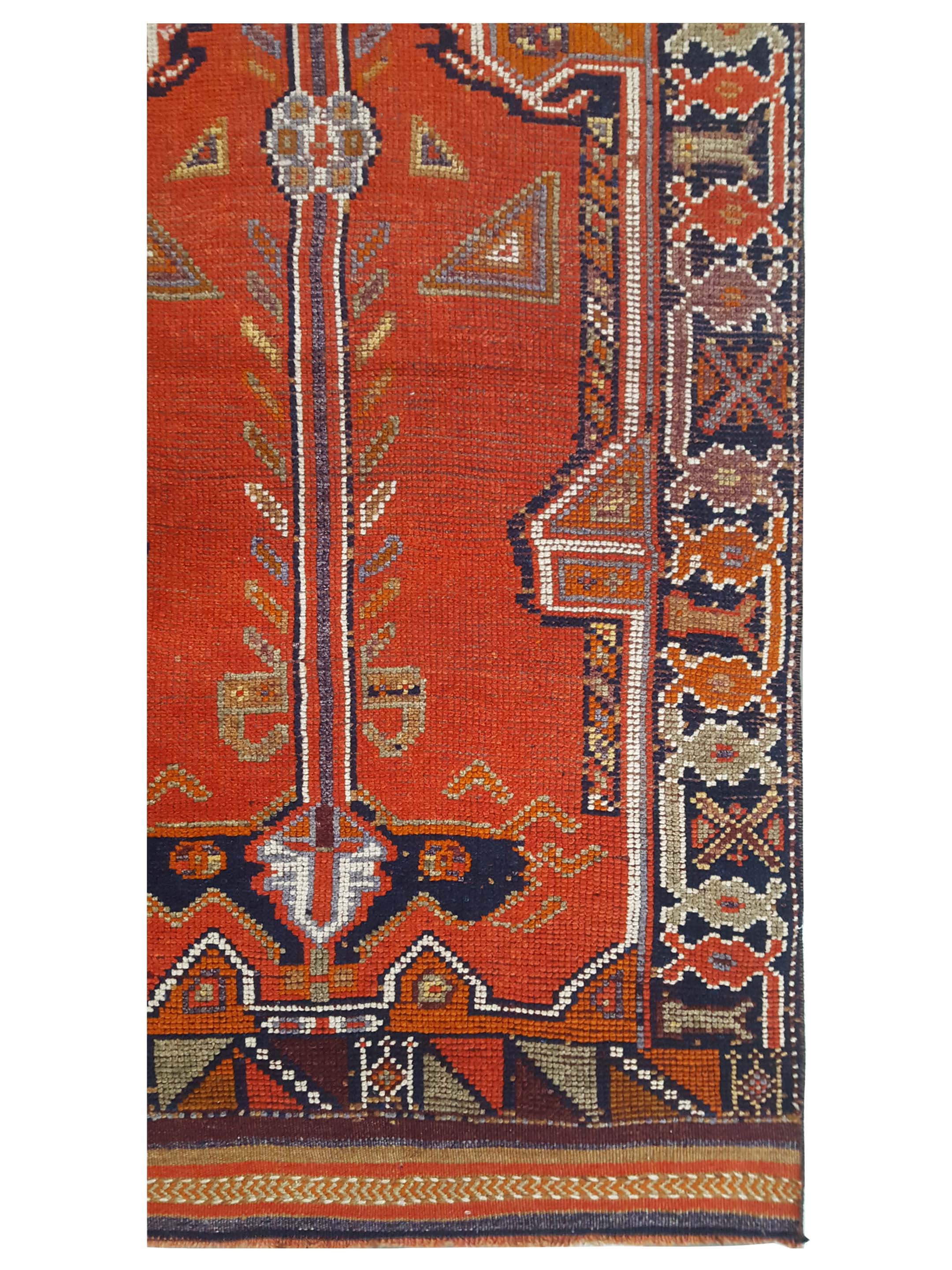 Kurdish Hand Knotted Orange 3x10 - Image 2 of 3