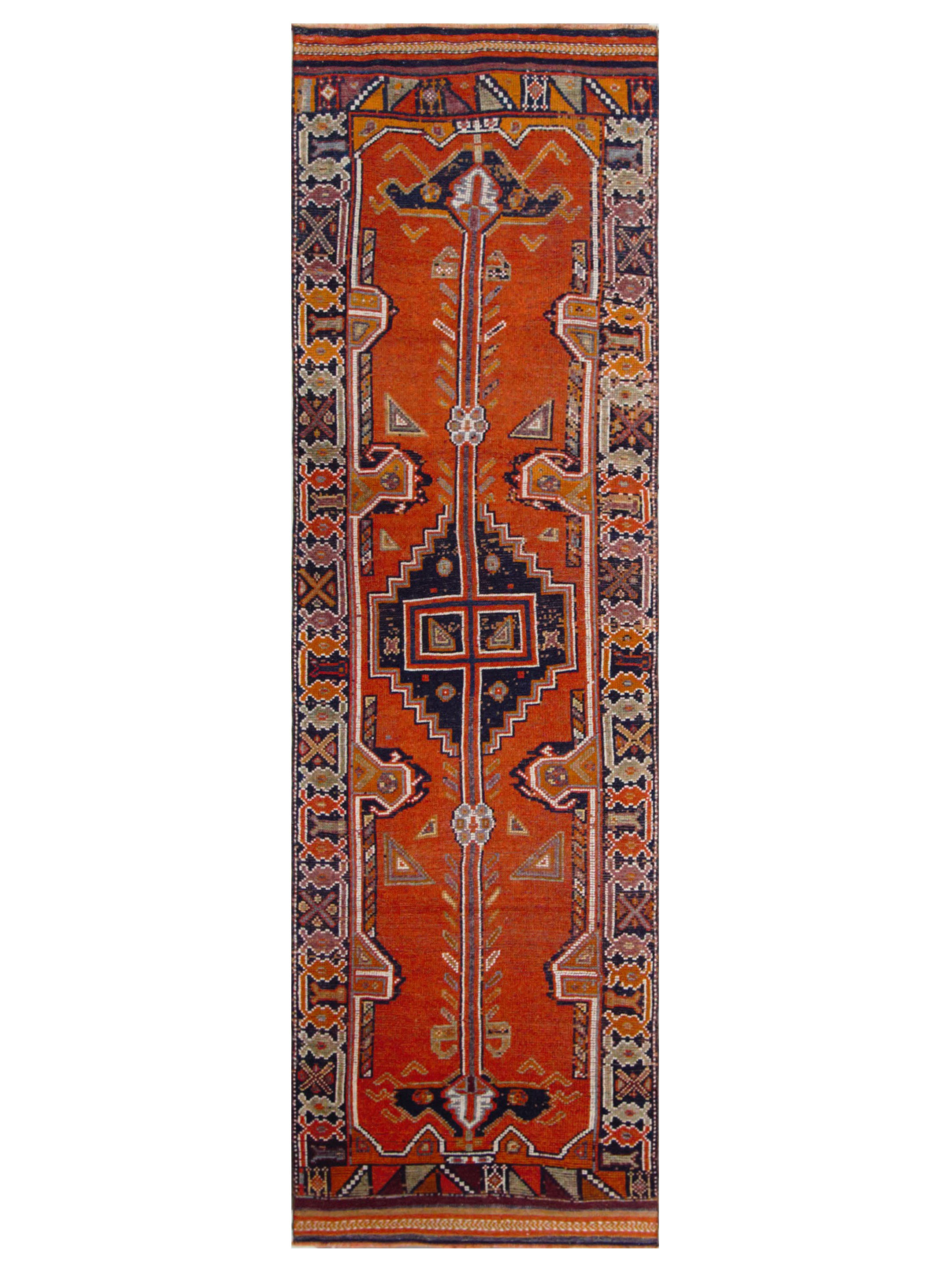 Kurdish Hand Knotted Orange 3x10