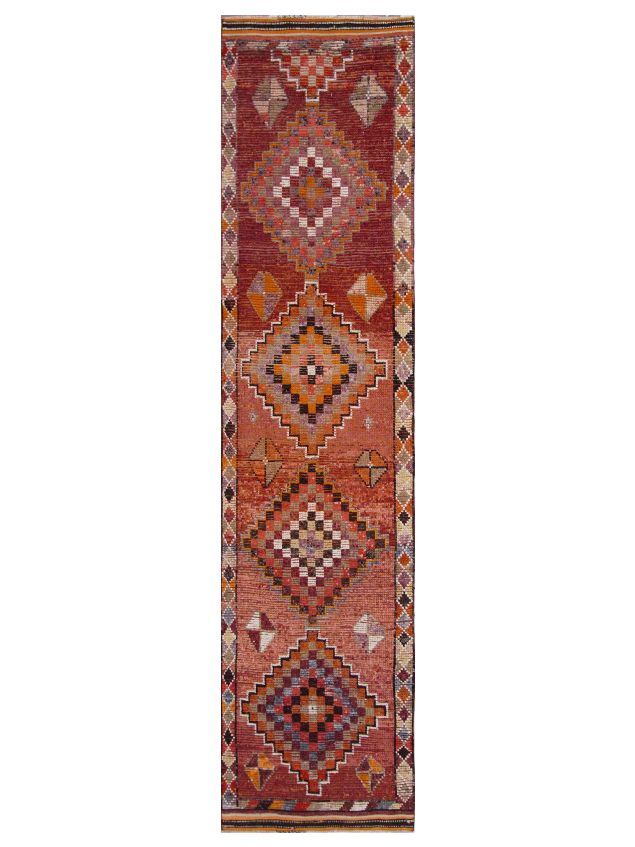 Kurdish Hand Knotted Orange 3x13