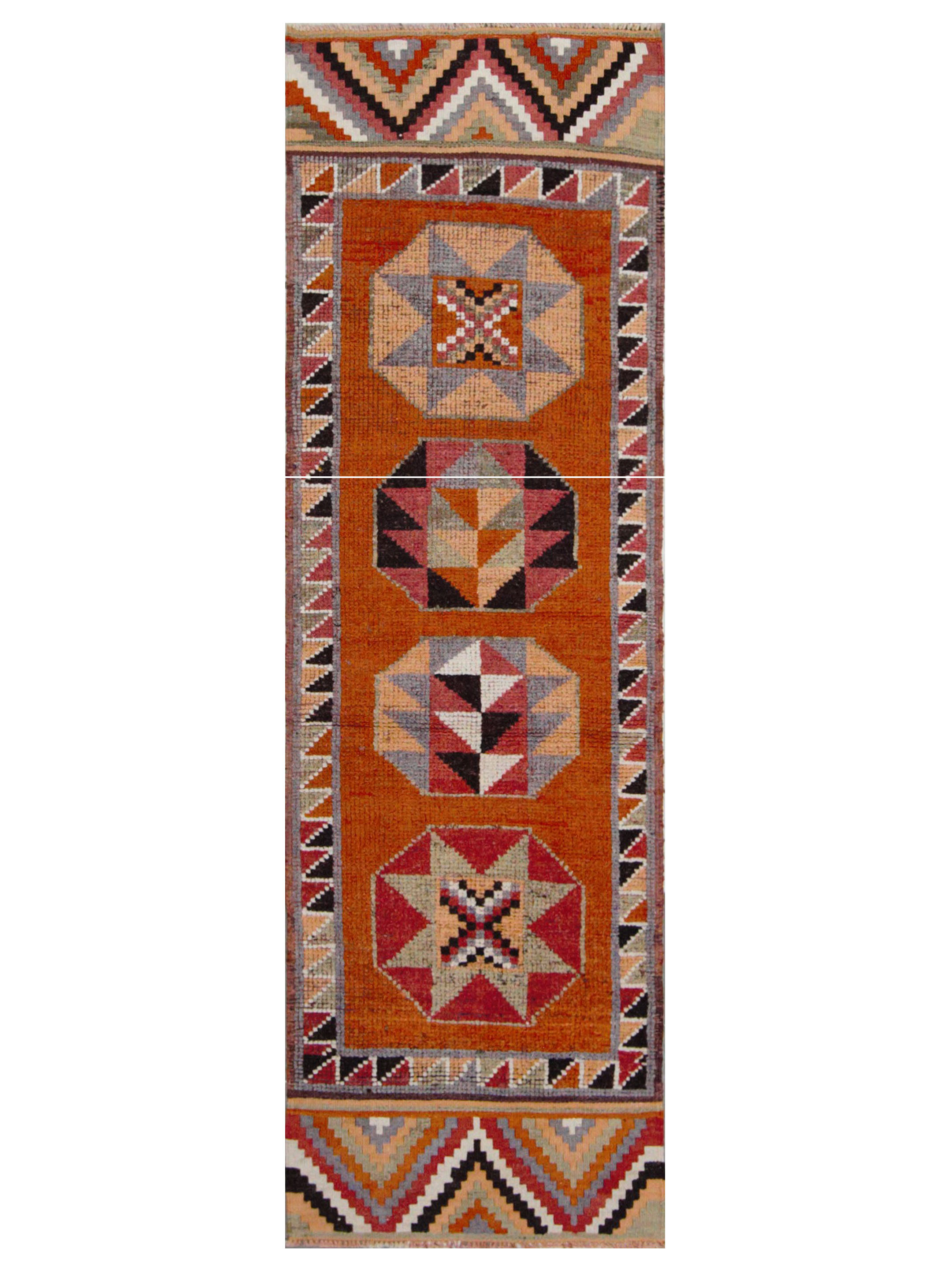 Kurdish Hand Knotted Orange 3x10