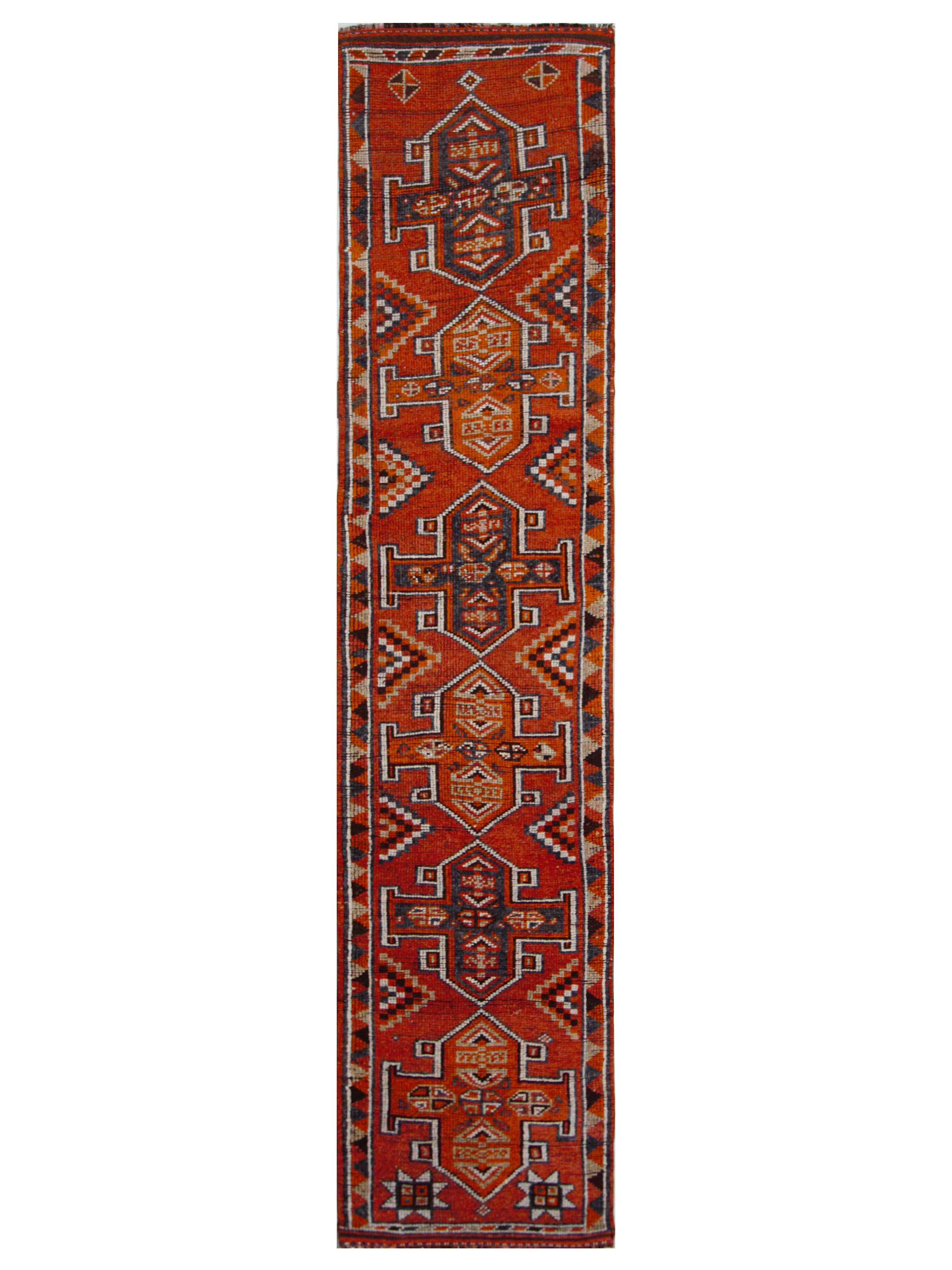 Kurdish Hand Knotted Orange 3x13