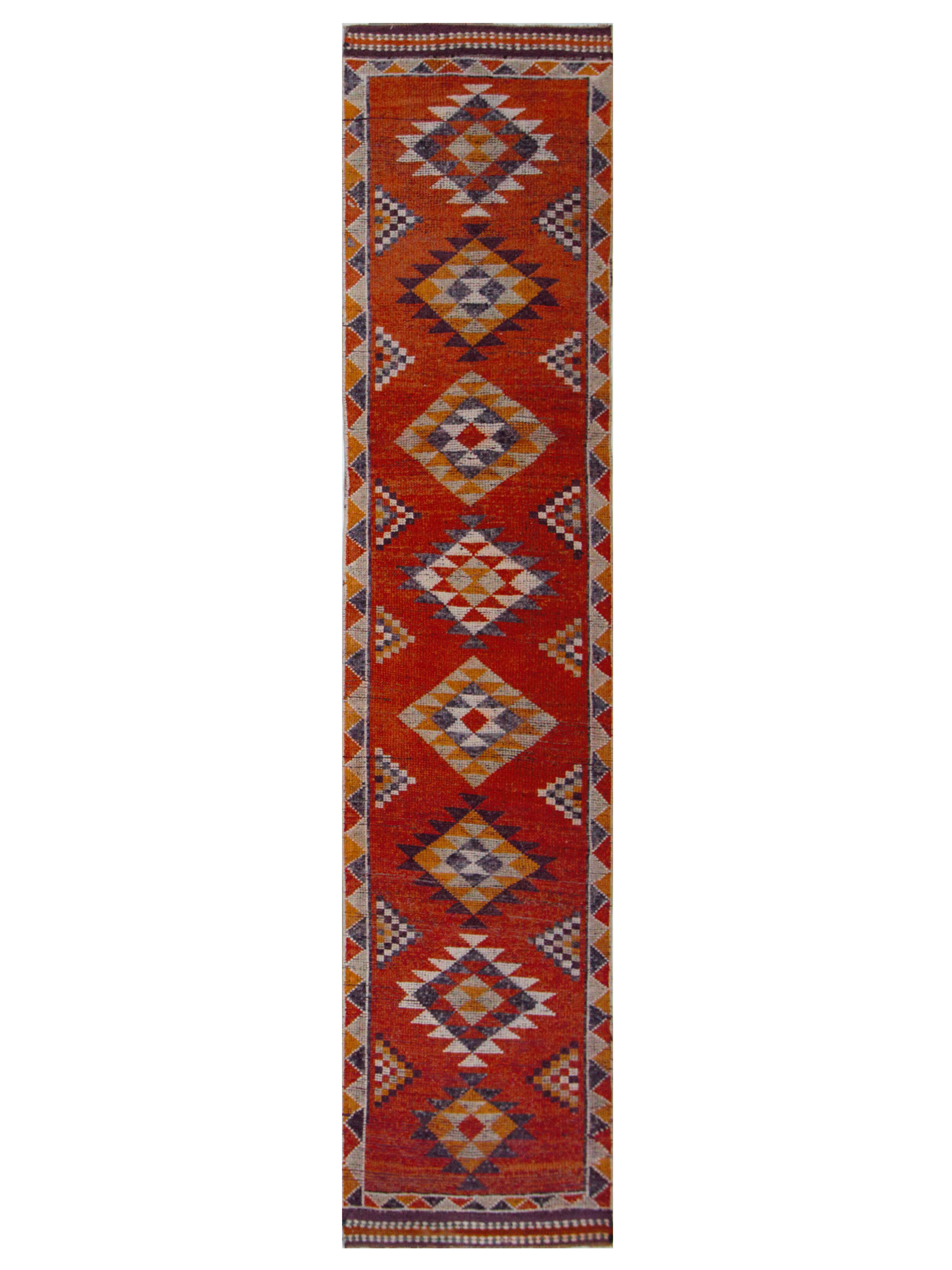 Kurdish Hand Knotted Orange 3x13