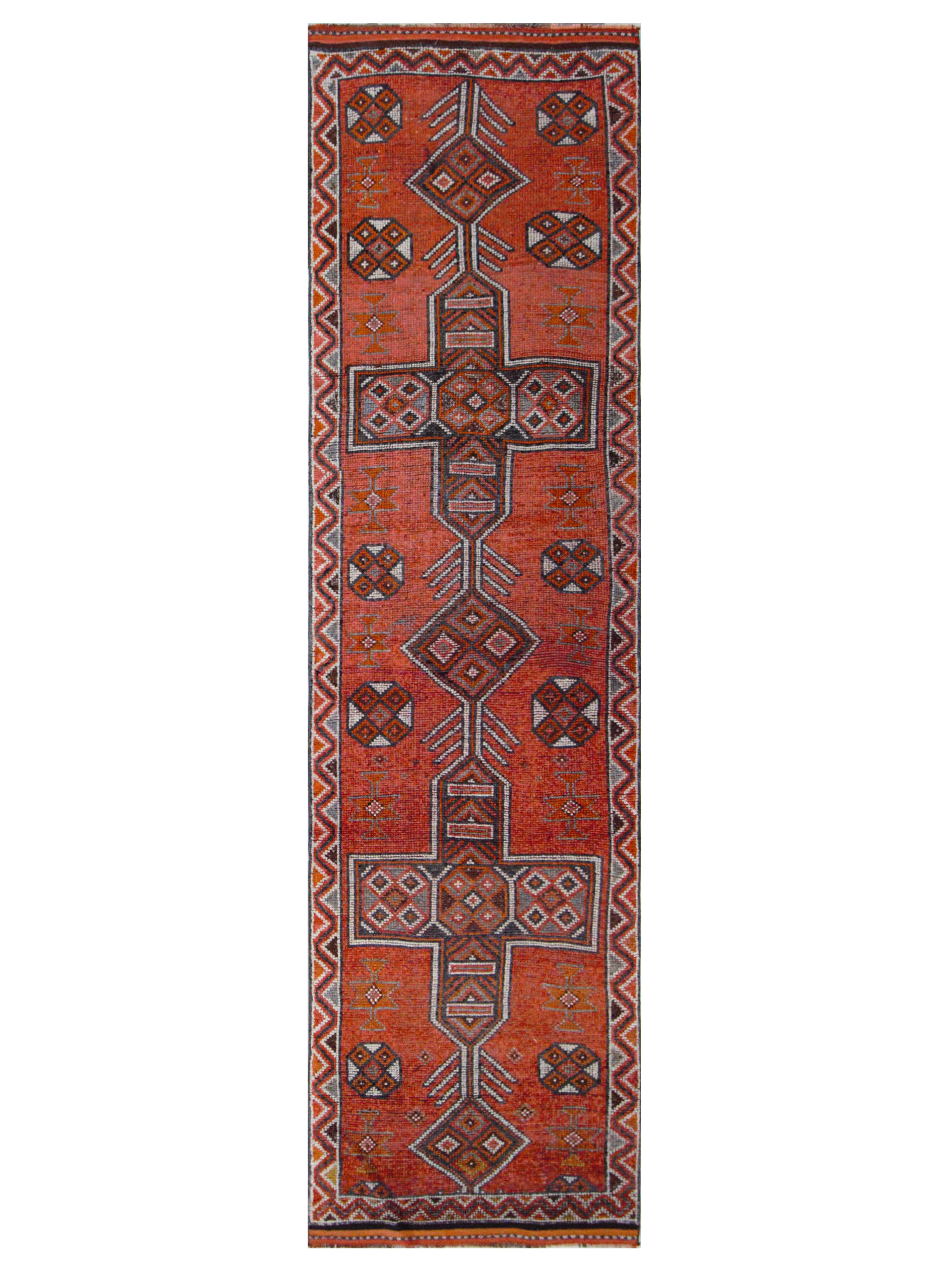 Kurdish Hand Knotted Orange 3x12