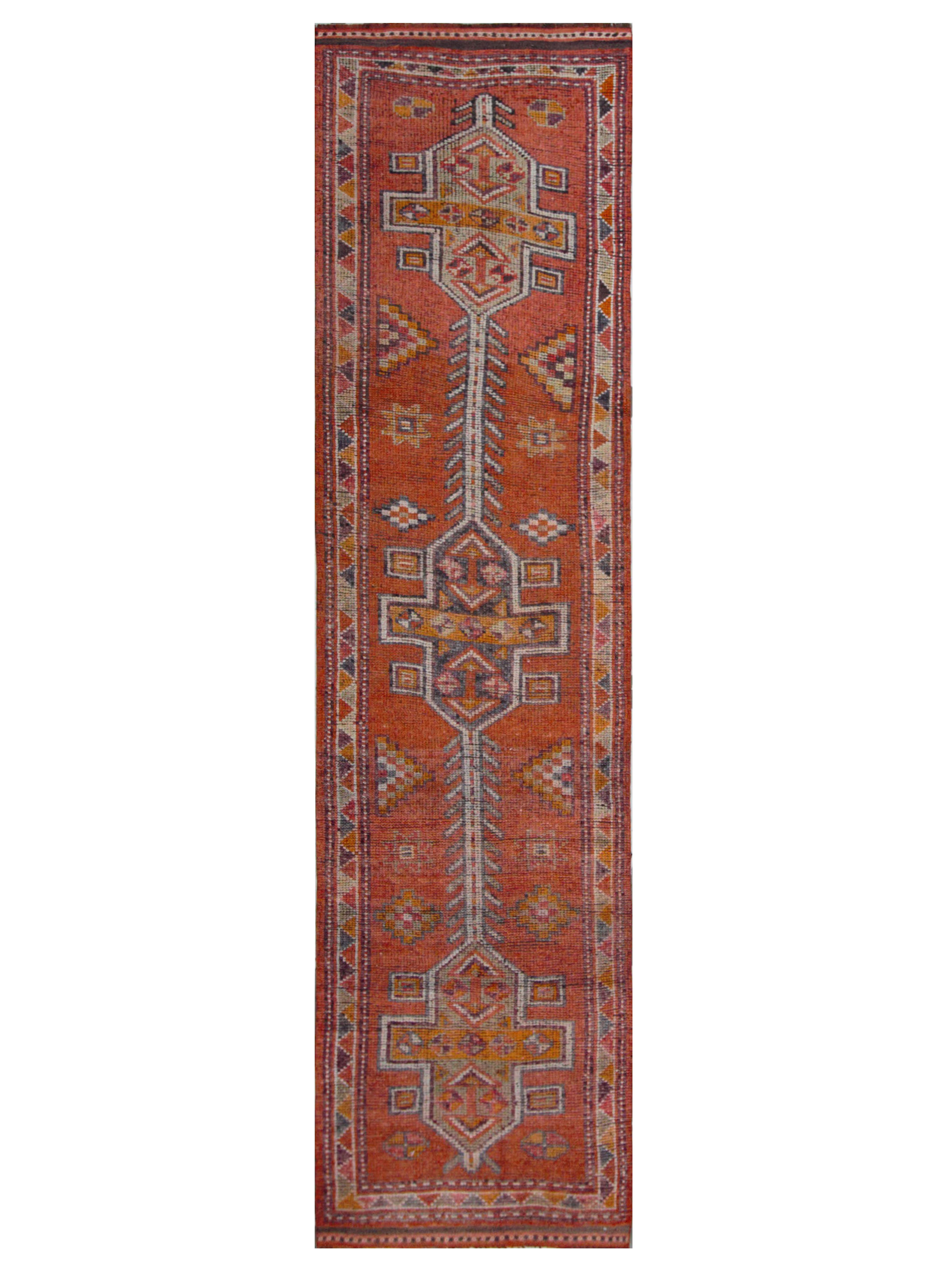 Kurdish Hand Knotted Orange 3x12