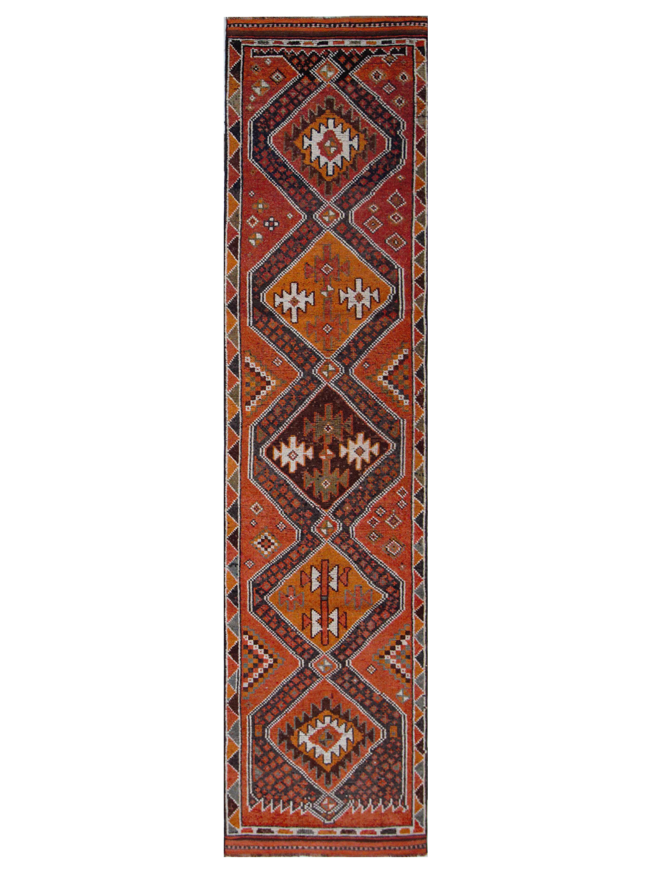 Kurdish Hand Knotted Orange 3x13