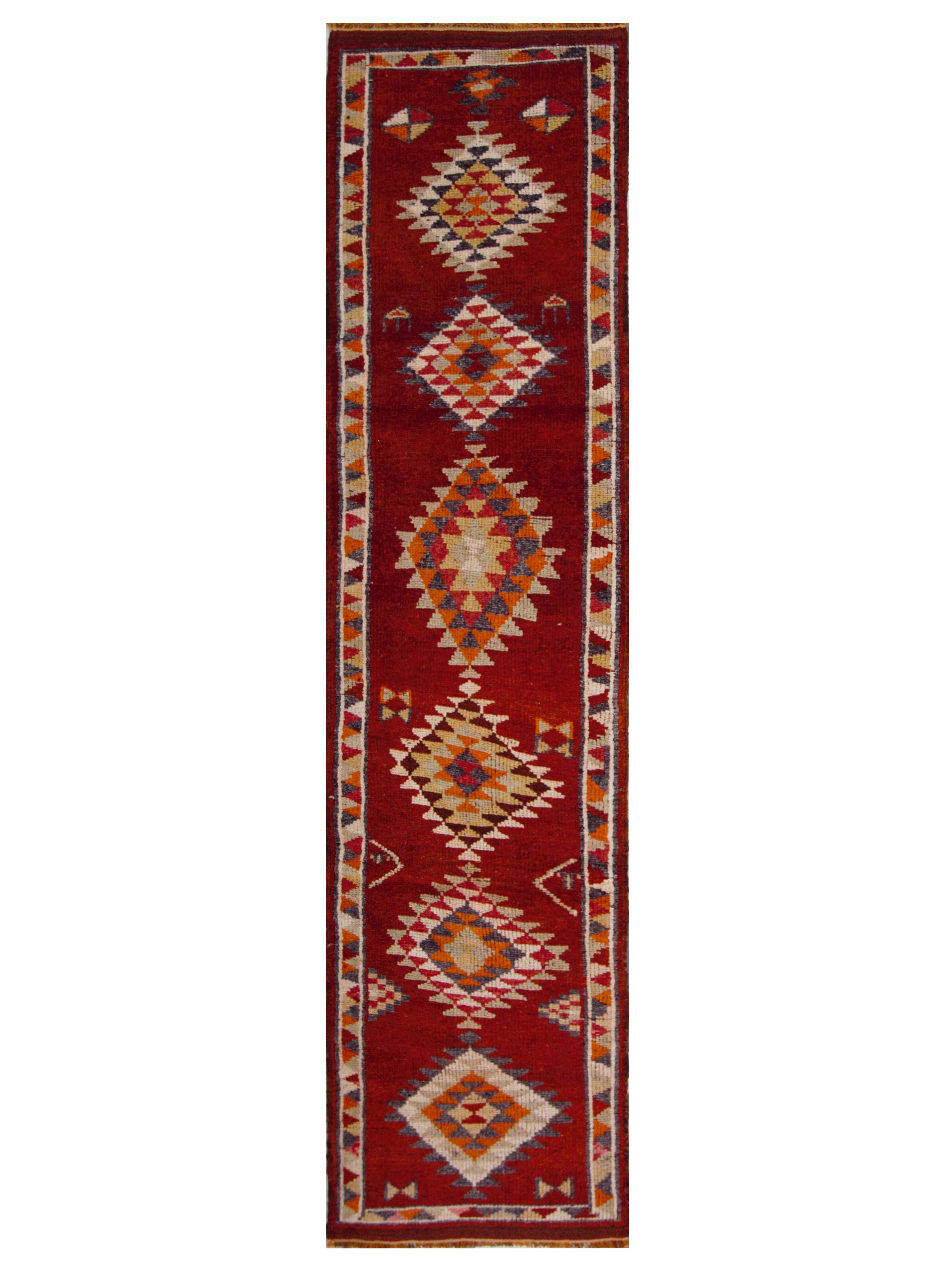 Kurdish Hand Knotted Orange 3x13
