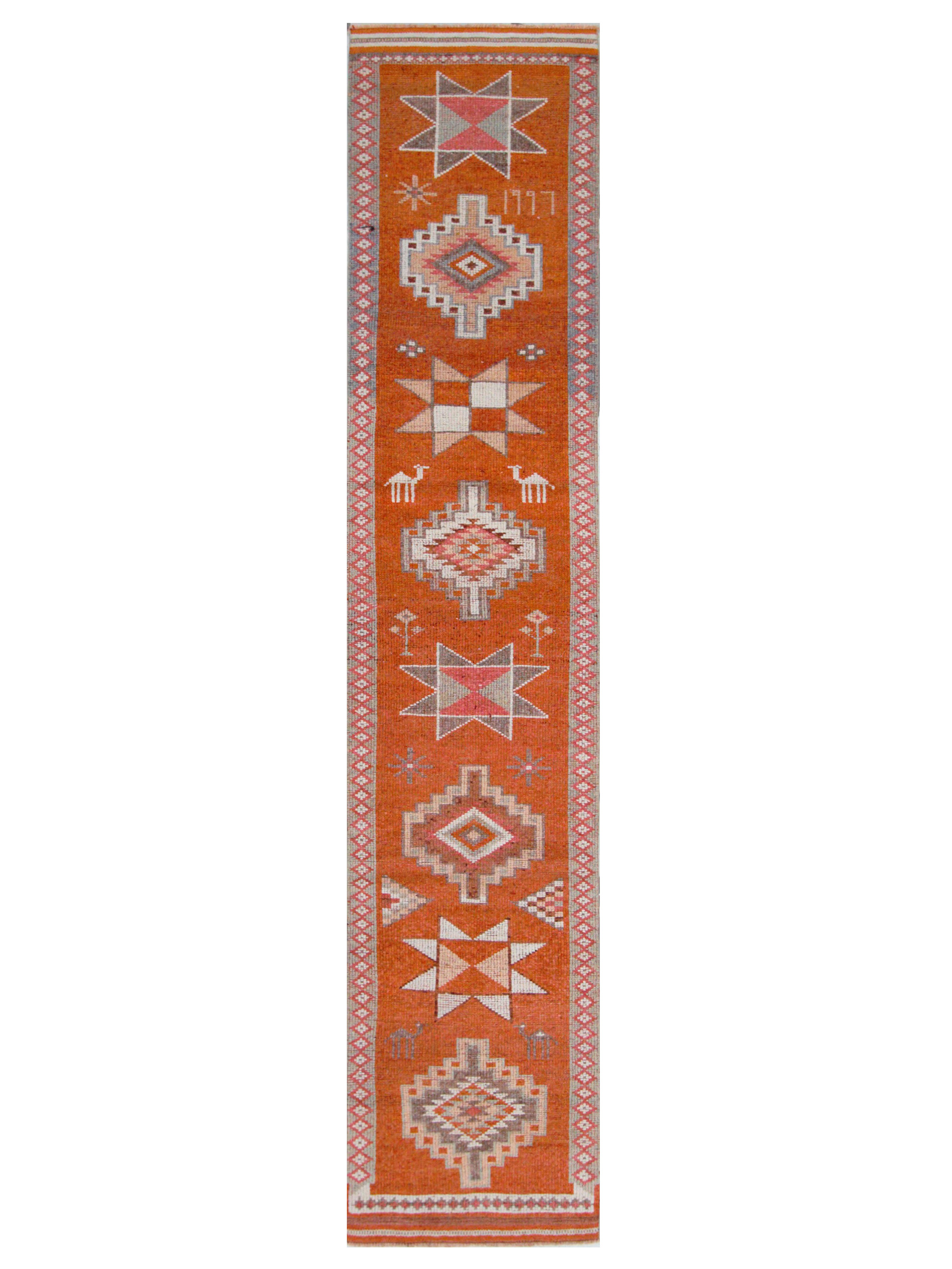 Kurdish Hand Knotted Orange 3x13