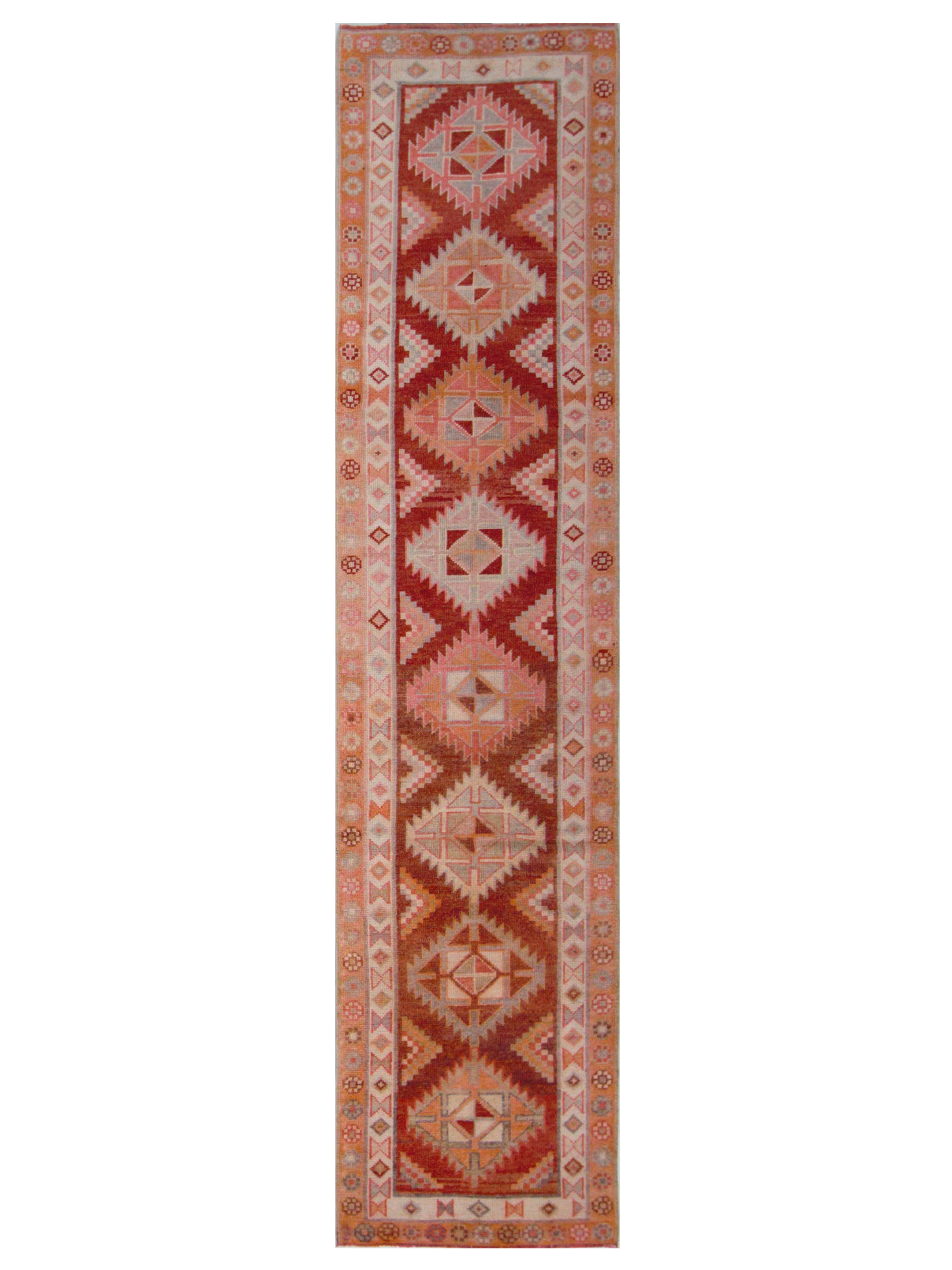 Kurdish Hand Knotted Orange 3x13