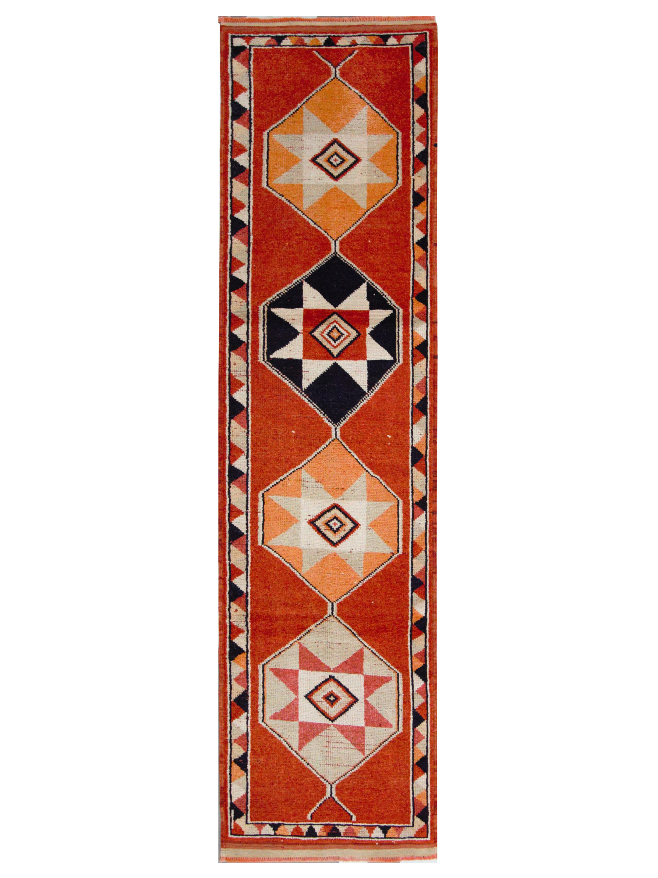 Kurdish Hand Knotted Orange 3x12