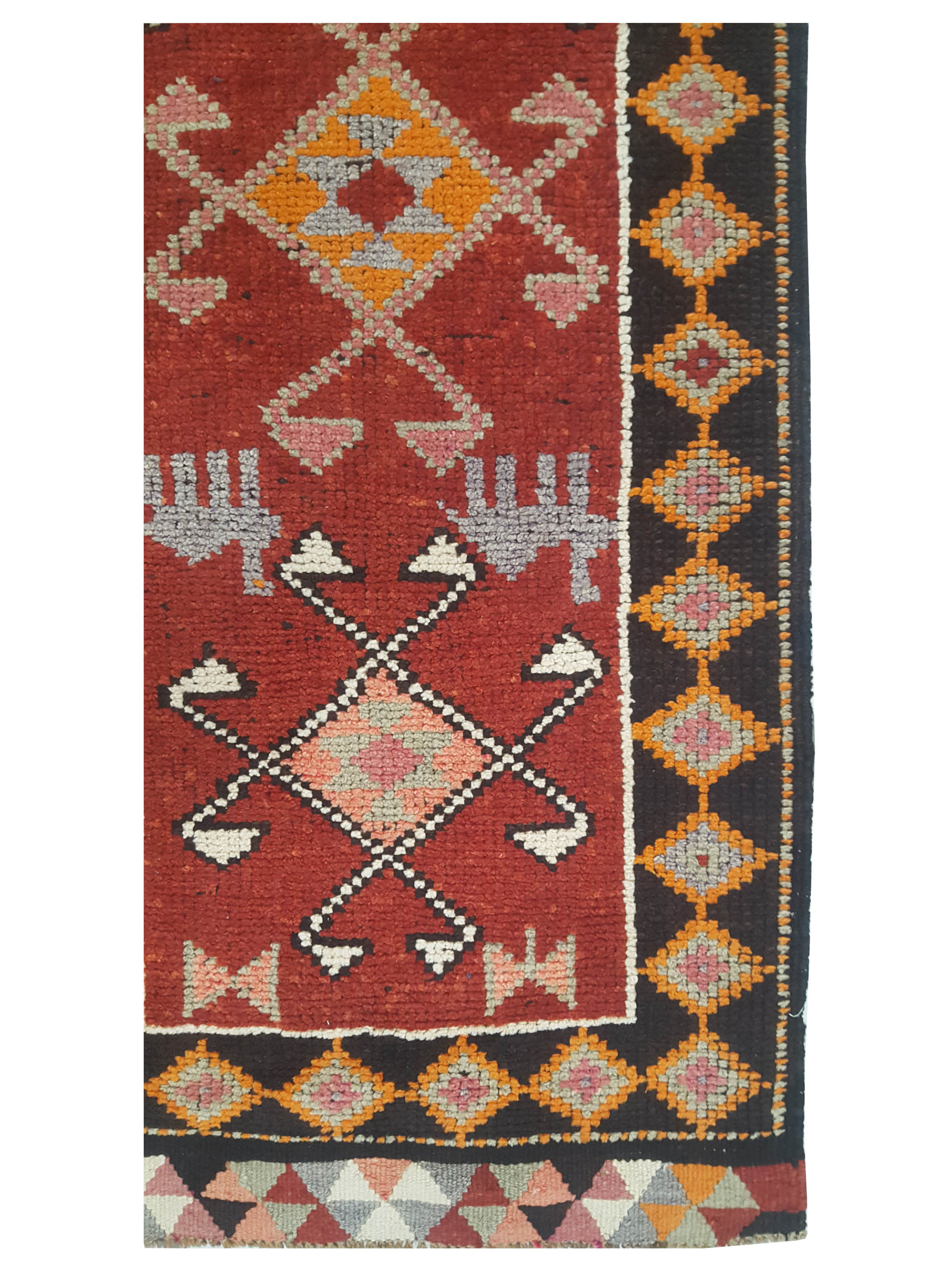 Kurdish Hand Knotted Rust 3x14 - Image 2 of 3