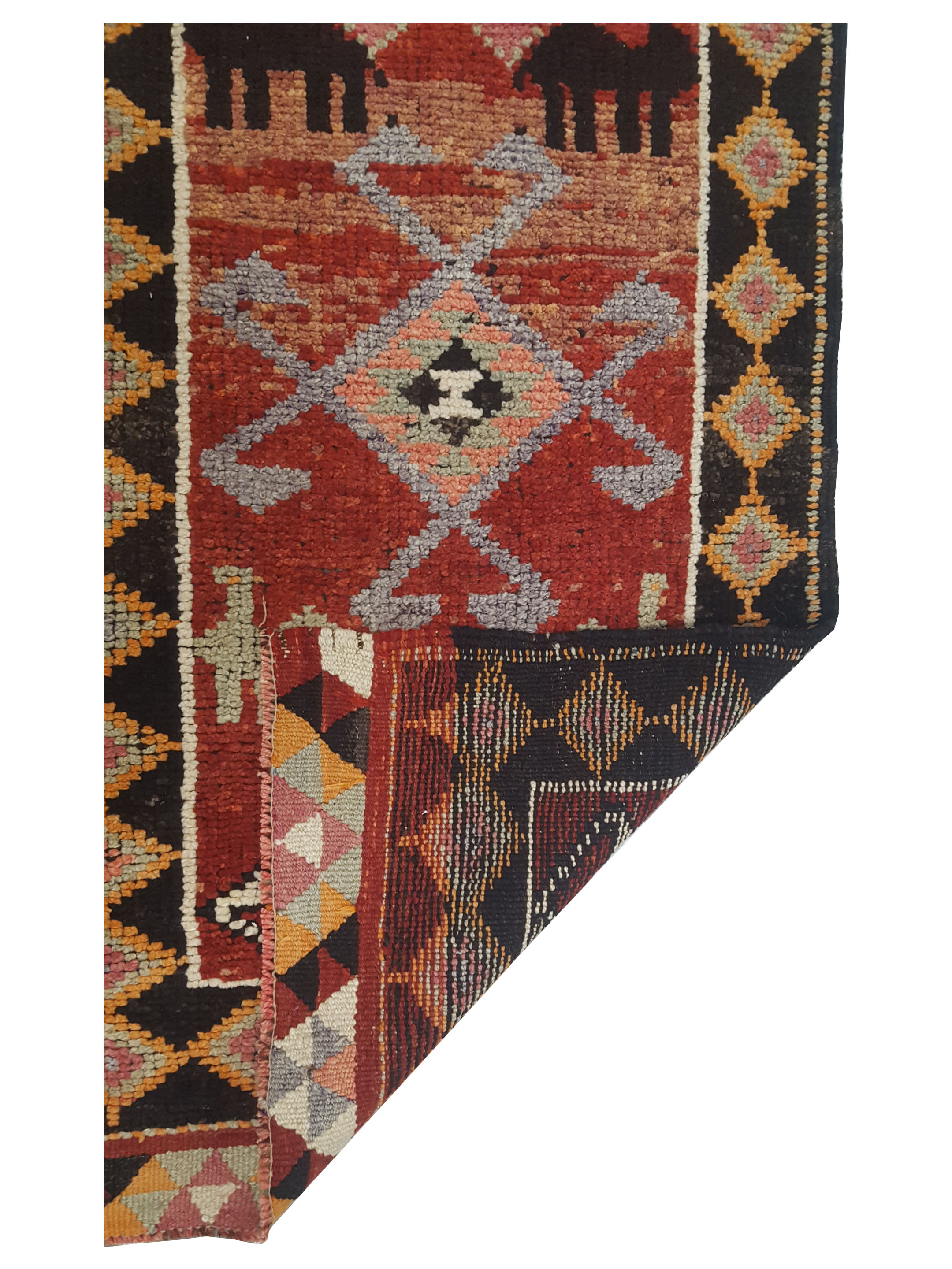 Kurdish Hand Knotted Rust 3x14 - Image 3 of 3