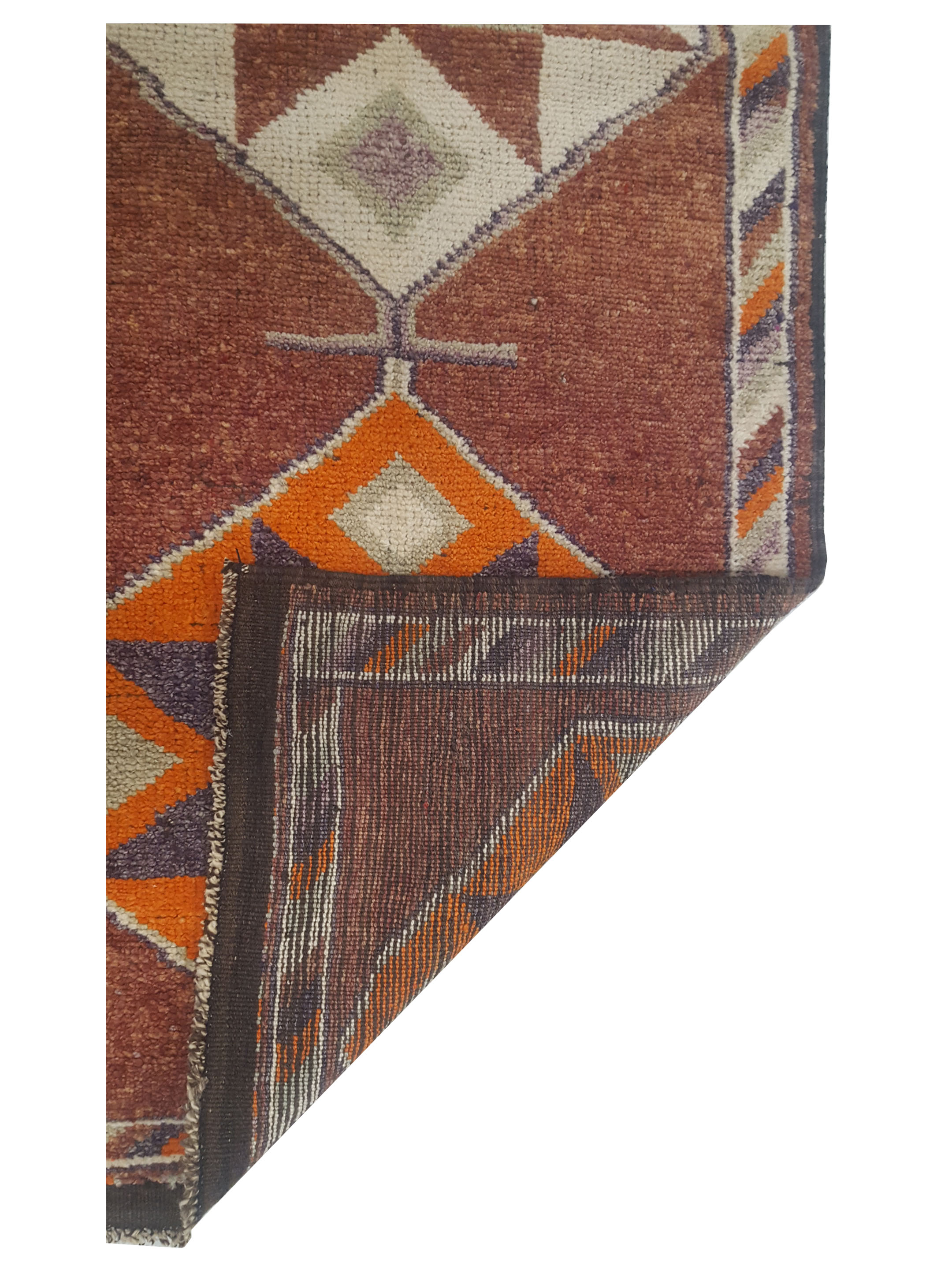 Kurdish Hand Knotted Burgundy 3x12 - Image 3 of 3