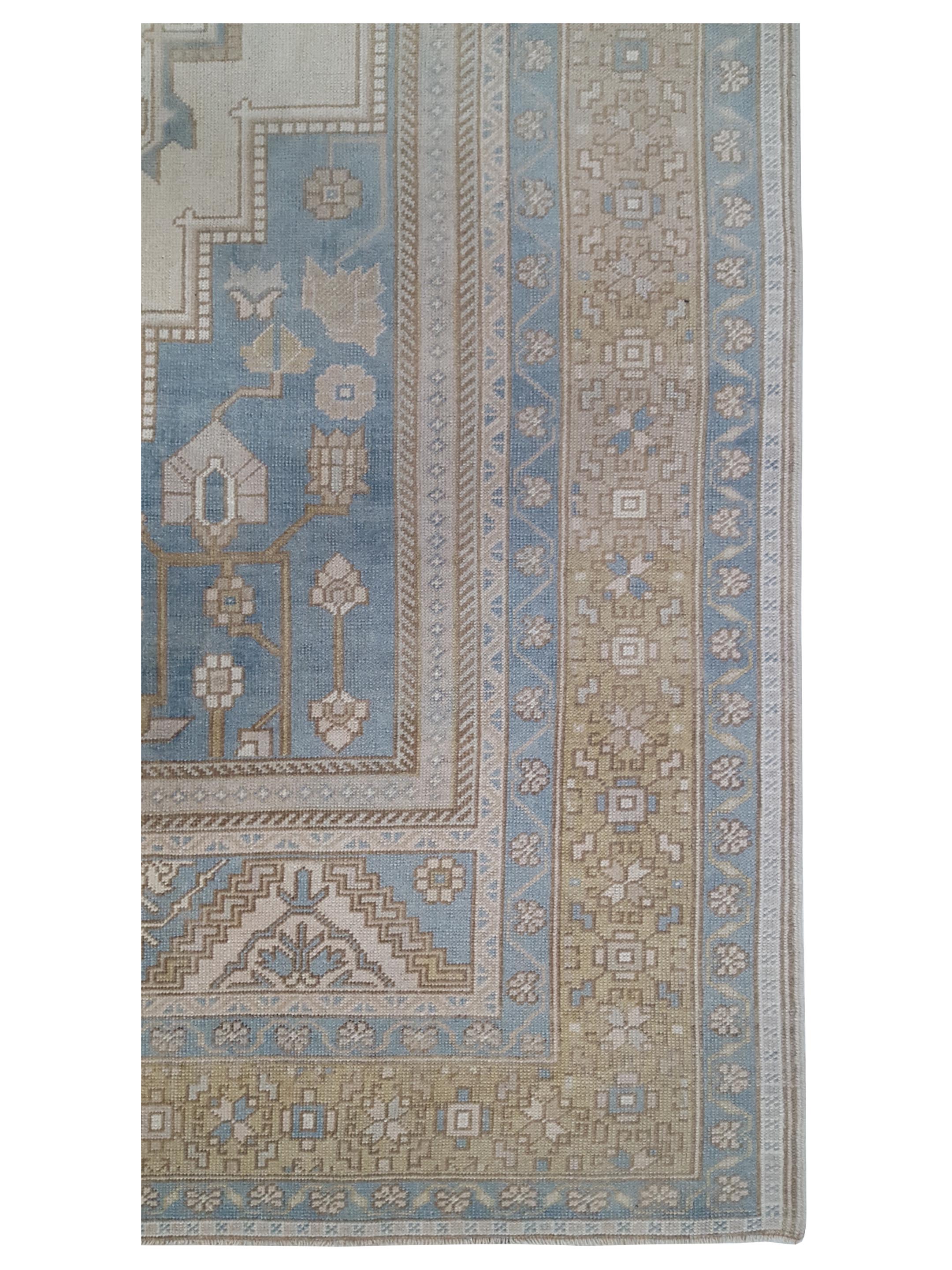 Anatolian Hand Knotted Blue 6x12 - Image 2 of 3