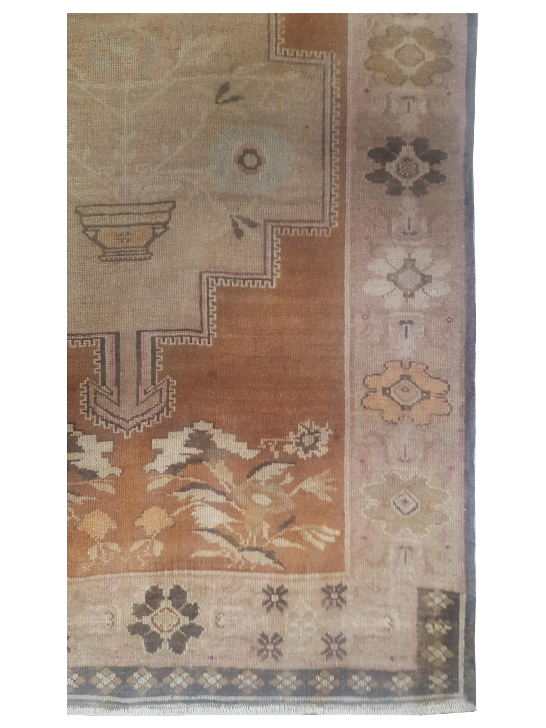 Antique Ushak Brown 4x14 - Image 2 of 3