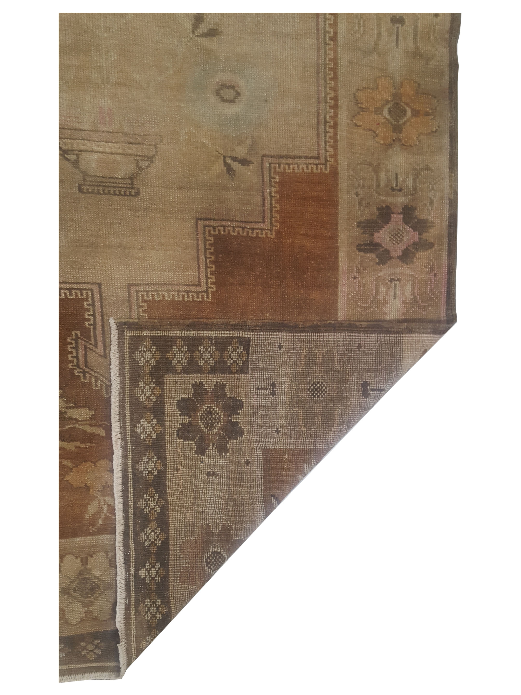 Antique Ushak Brown 4x14 - Image 3 of 3