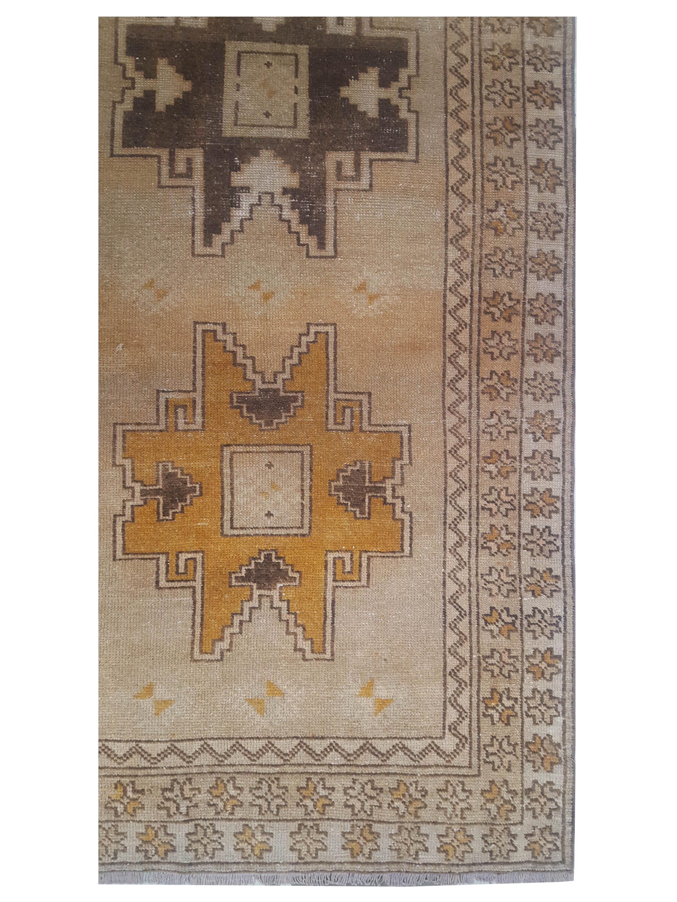 Anatolian Hand Knotted Ivory 4x12 - Image 2 of 3