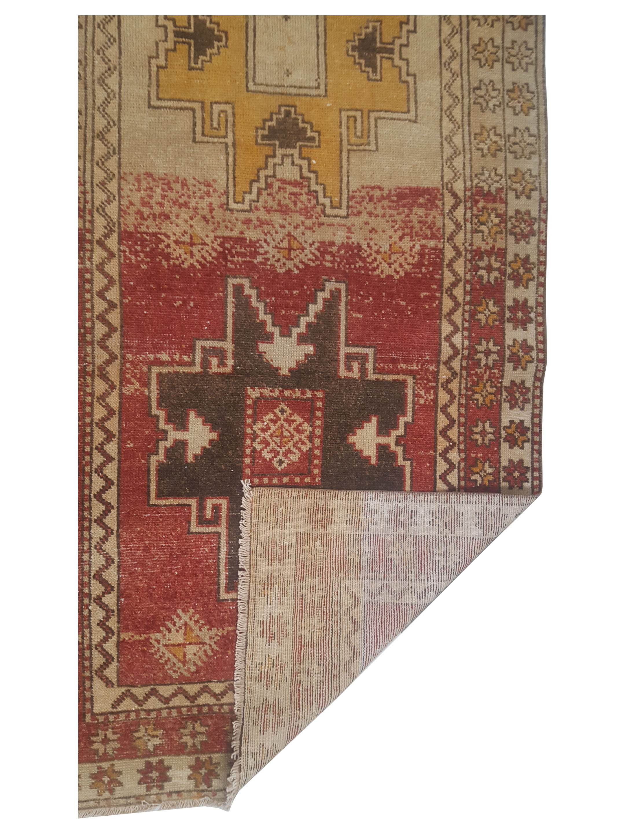 Anatolian Hand Knotted Ivory 4x12 - Image 3 of 3