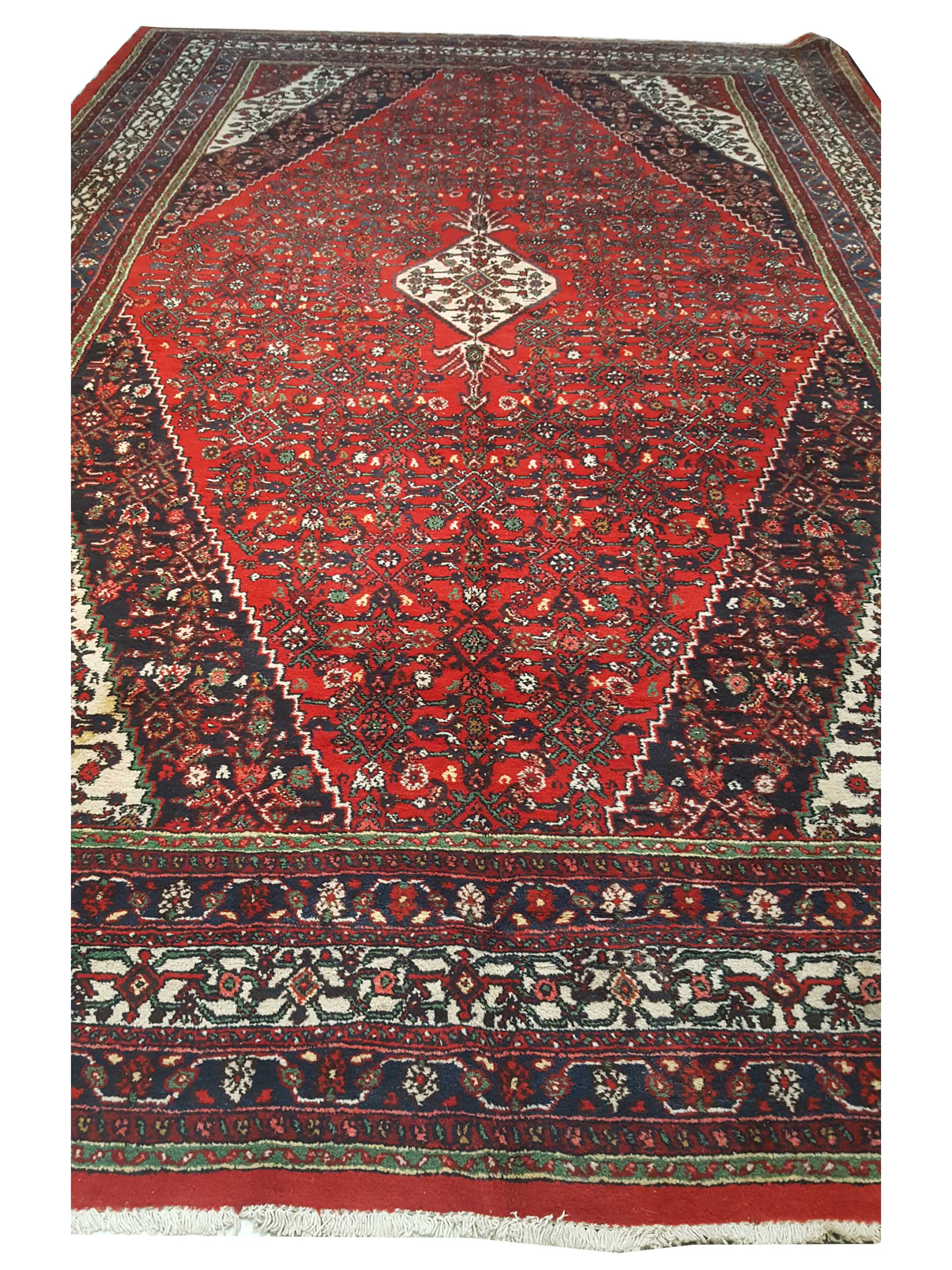 Hamadan Hand Knotted Red 11x18 - Image 2 of 4