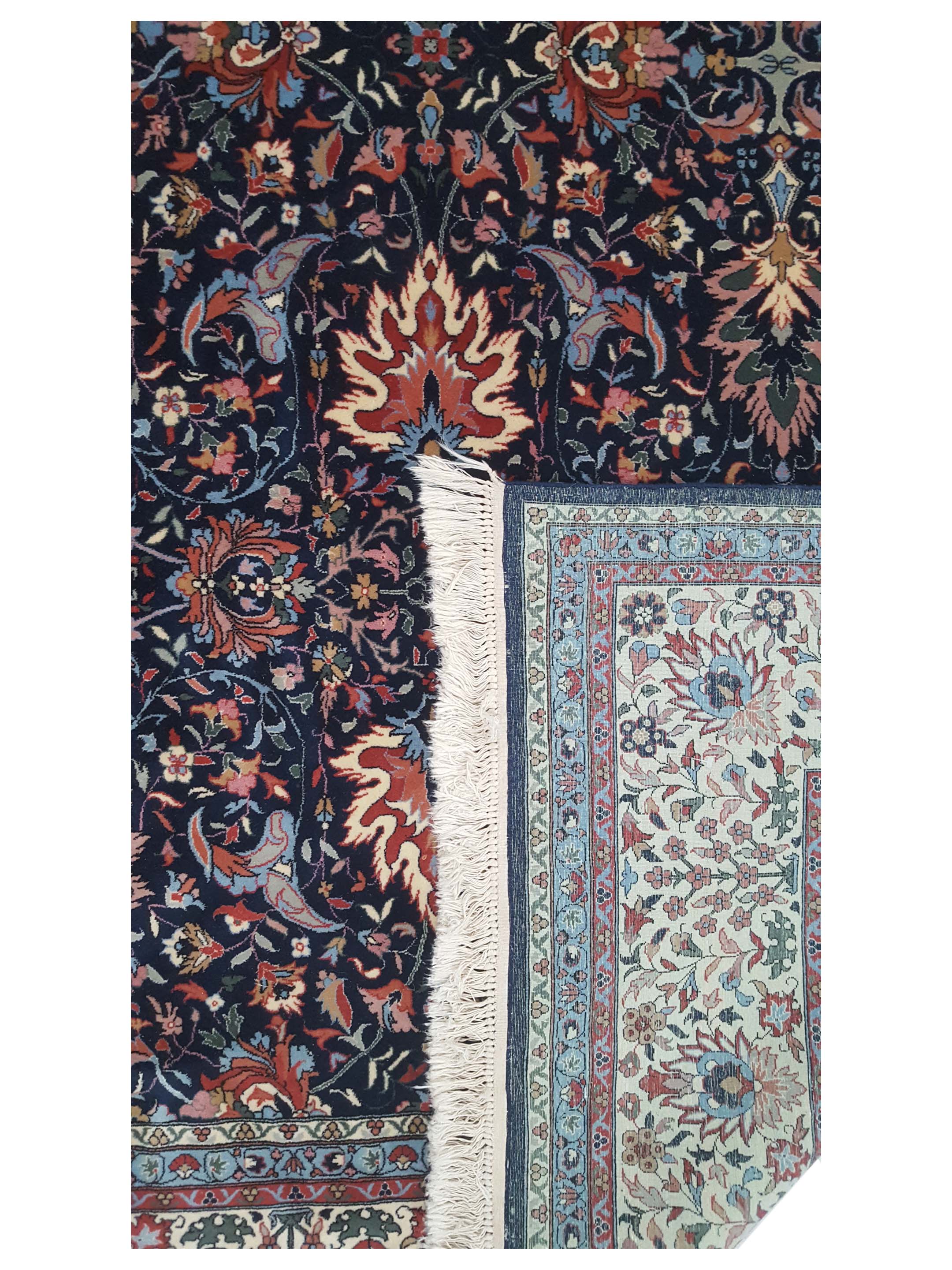 Classic Hand Knotted Navy 9x12 - Image 3 of 3