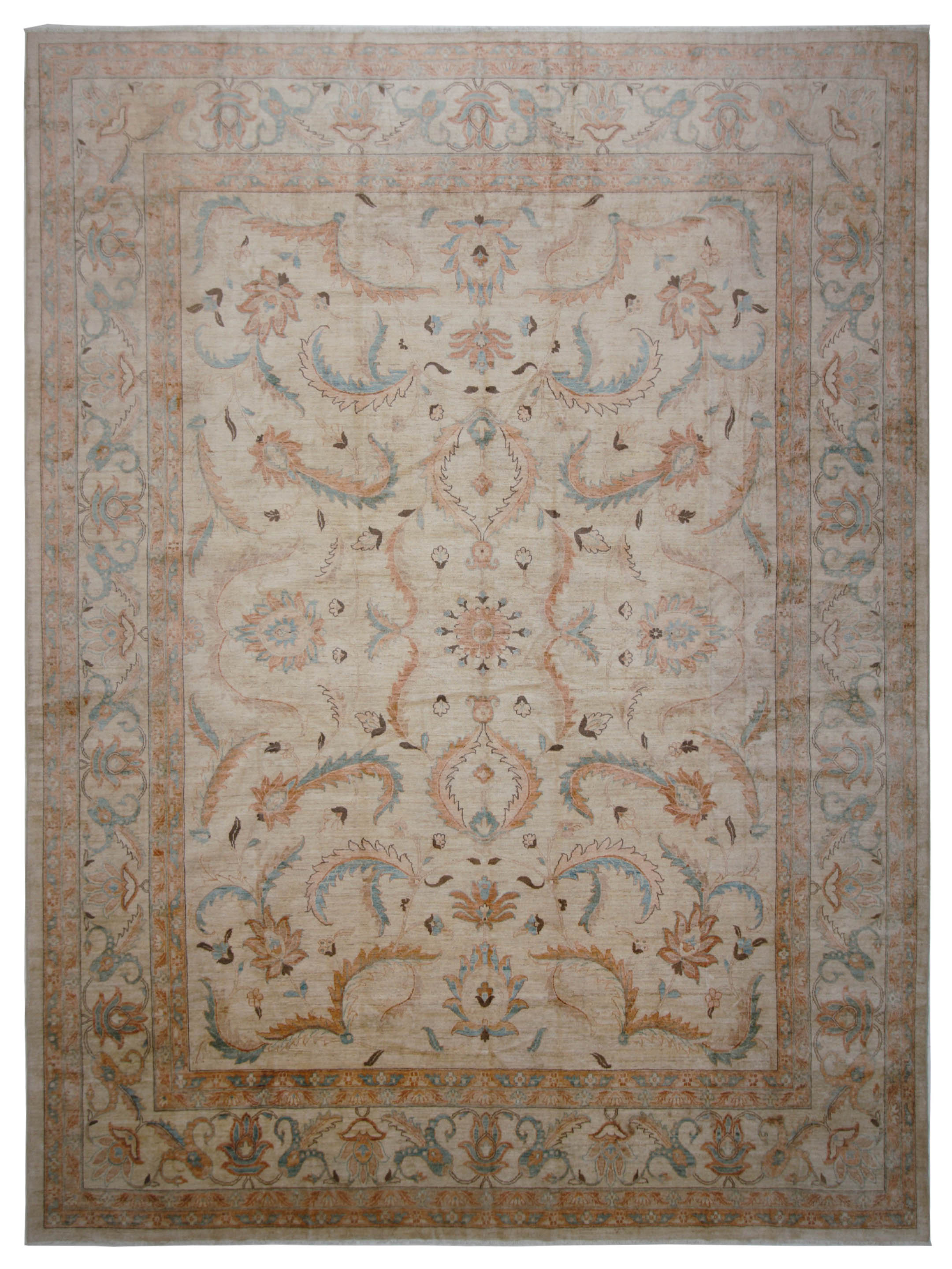 Ziegler Hand Knotted Ivory 13x17