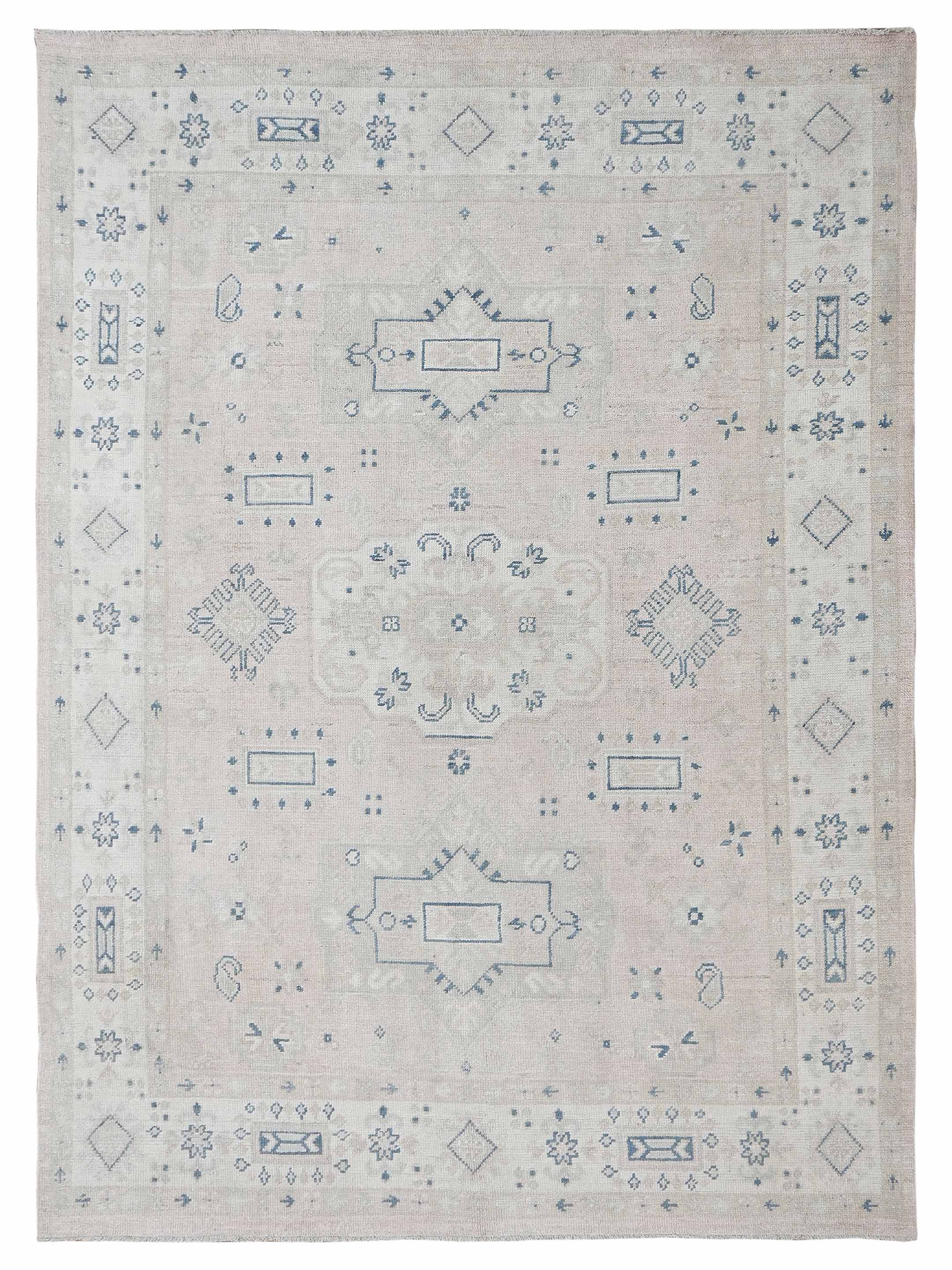 Ushak Hand Knotted Pink 8x10