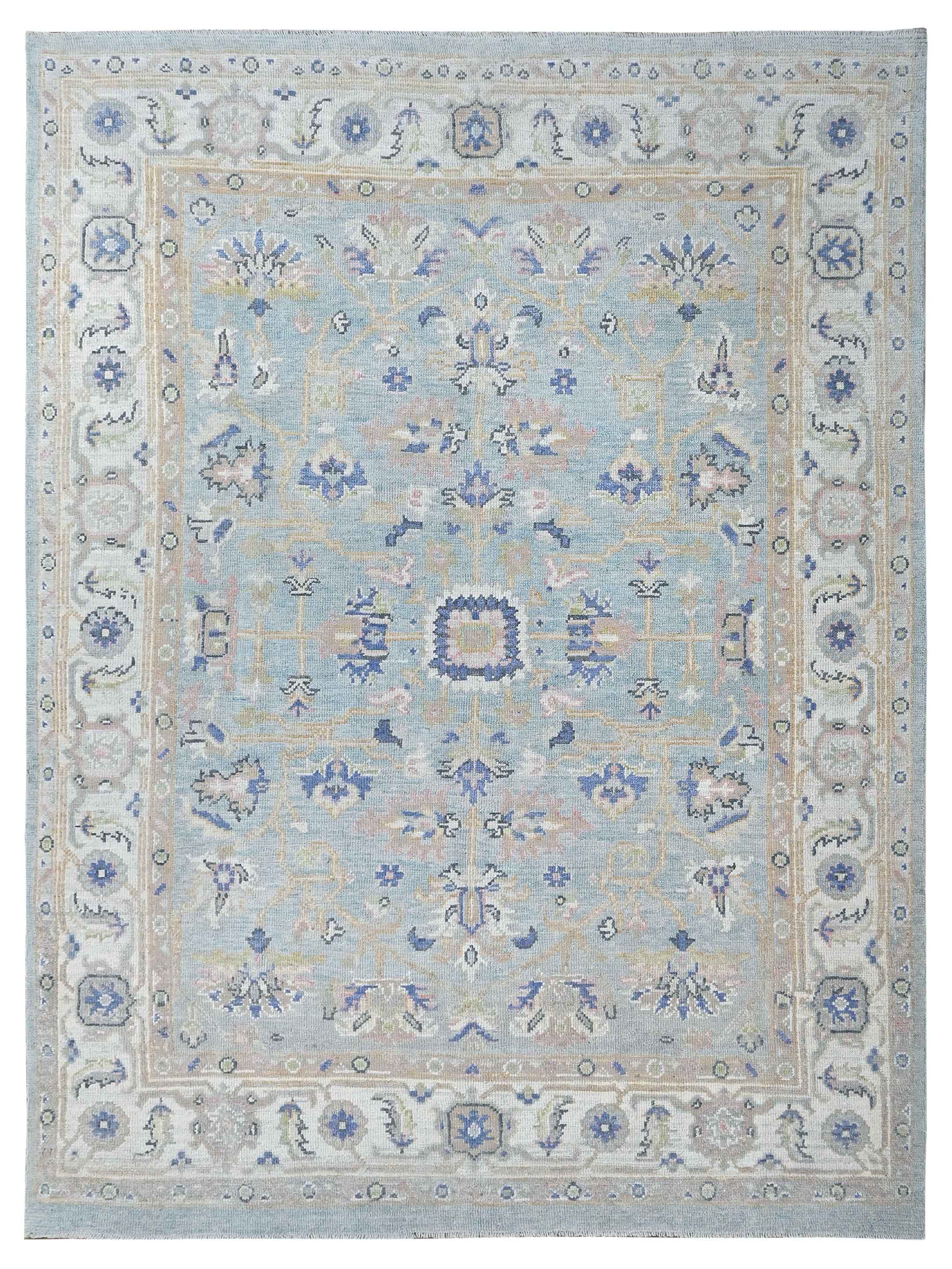 Ushak Hand Knotted Blue 8x10