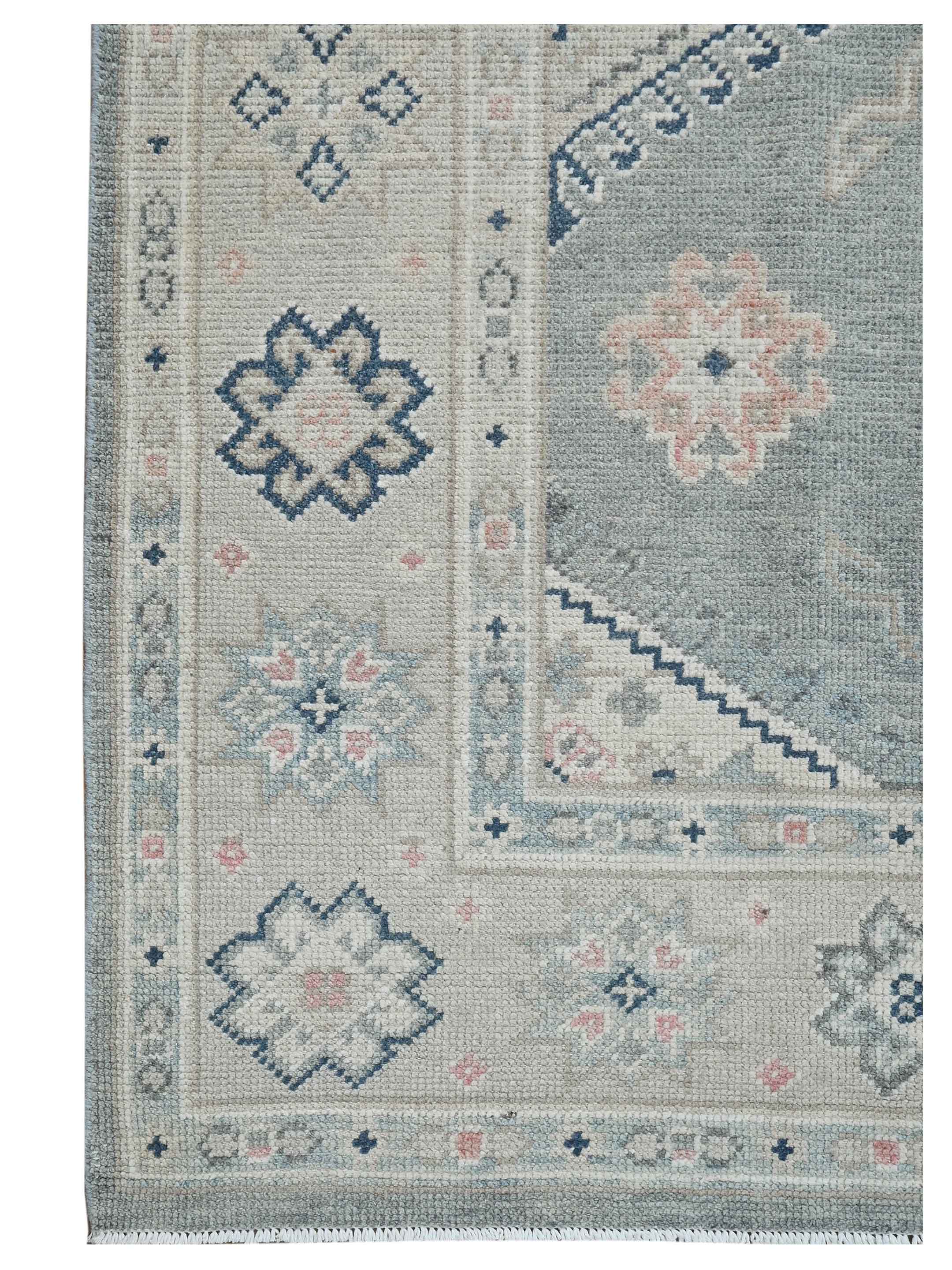 Ushak Hand Knotted Grey 8x10 - Image 2 of 4