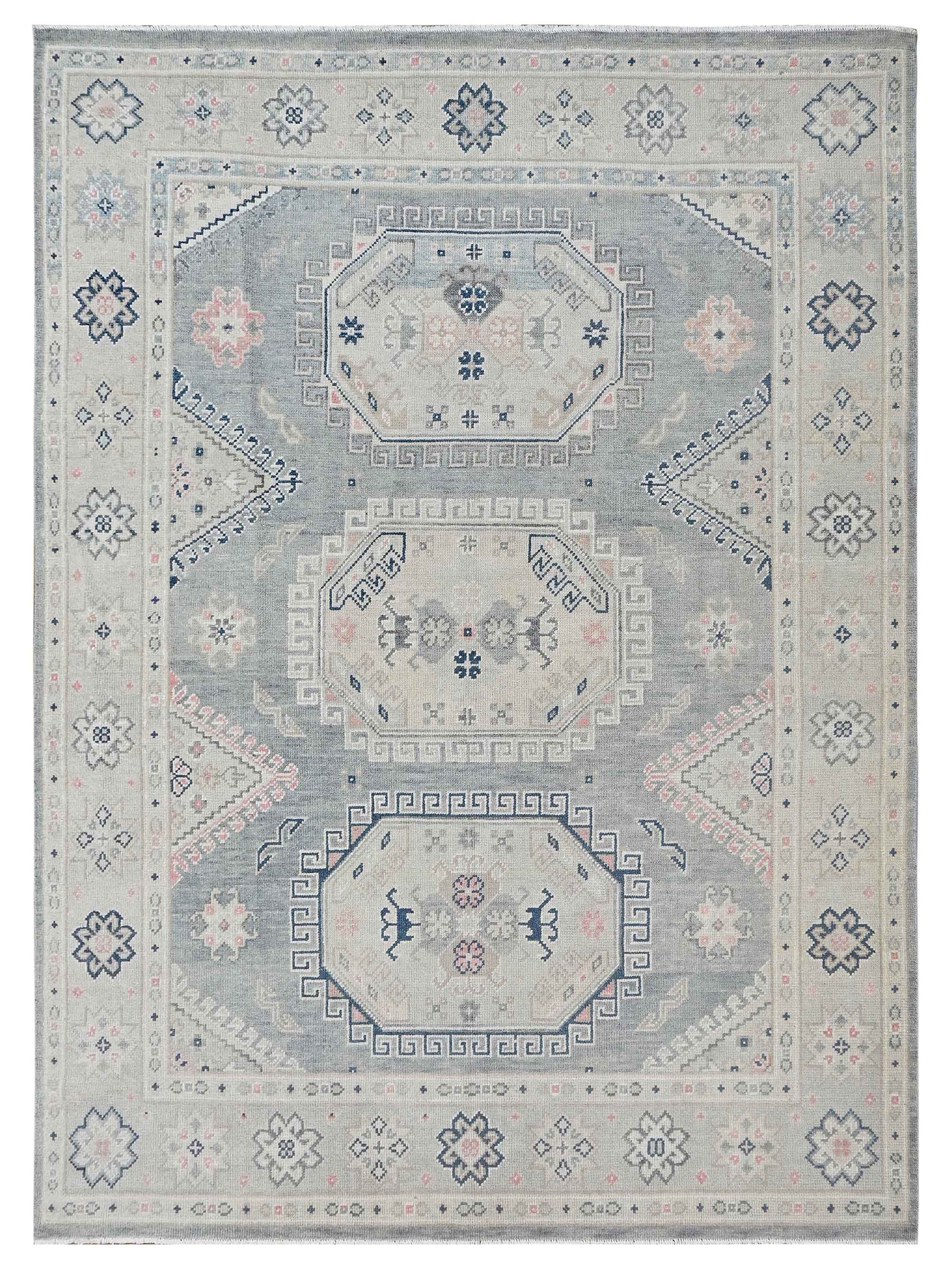 Ushak Hand Knotted Grey 8x10