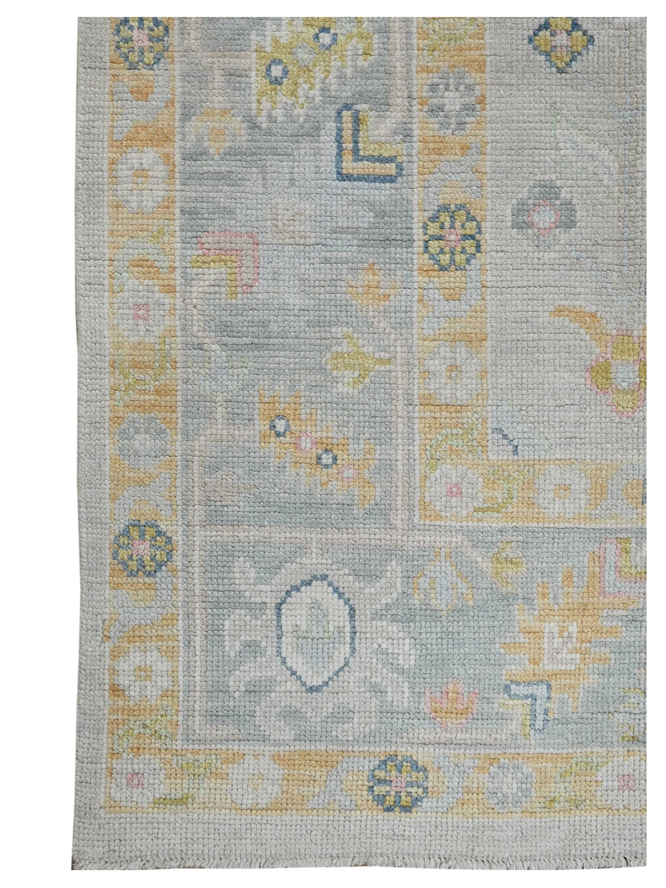 Ushak Hand Knotted Lt.Grey 9x12 - Image 2 of 4