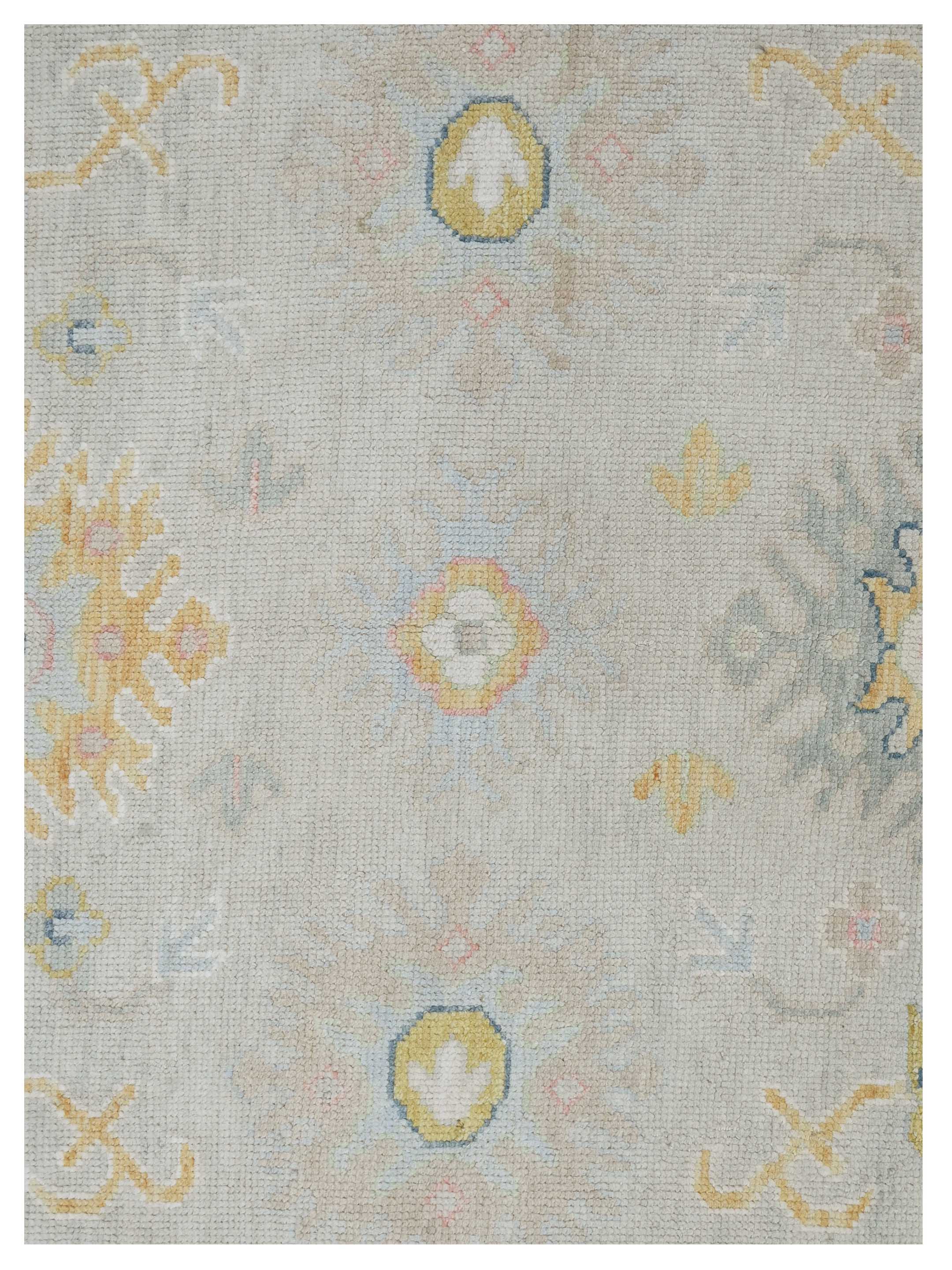 Ushak Hand Knotted Lt.Grey 9x12 - Image 3 of 4