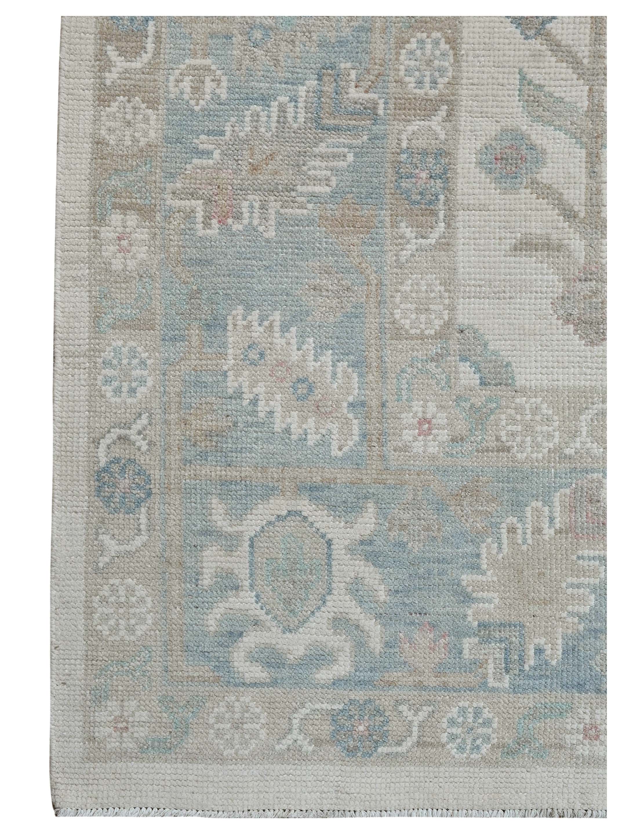 Ushak Hand Knotted Ivory 9x12 - Image 2 of 4
