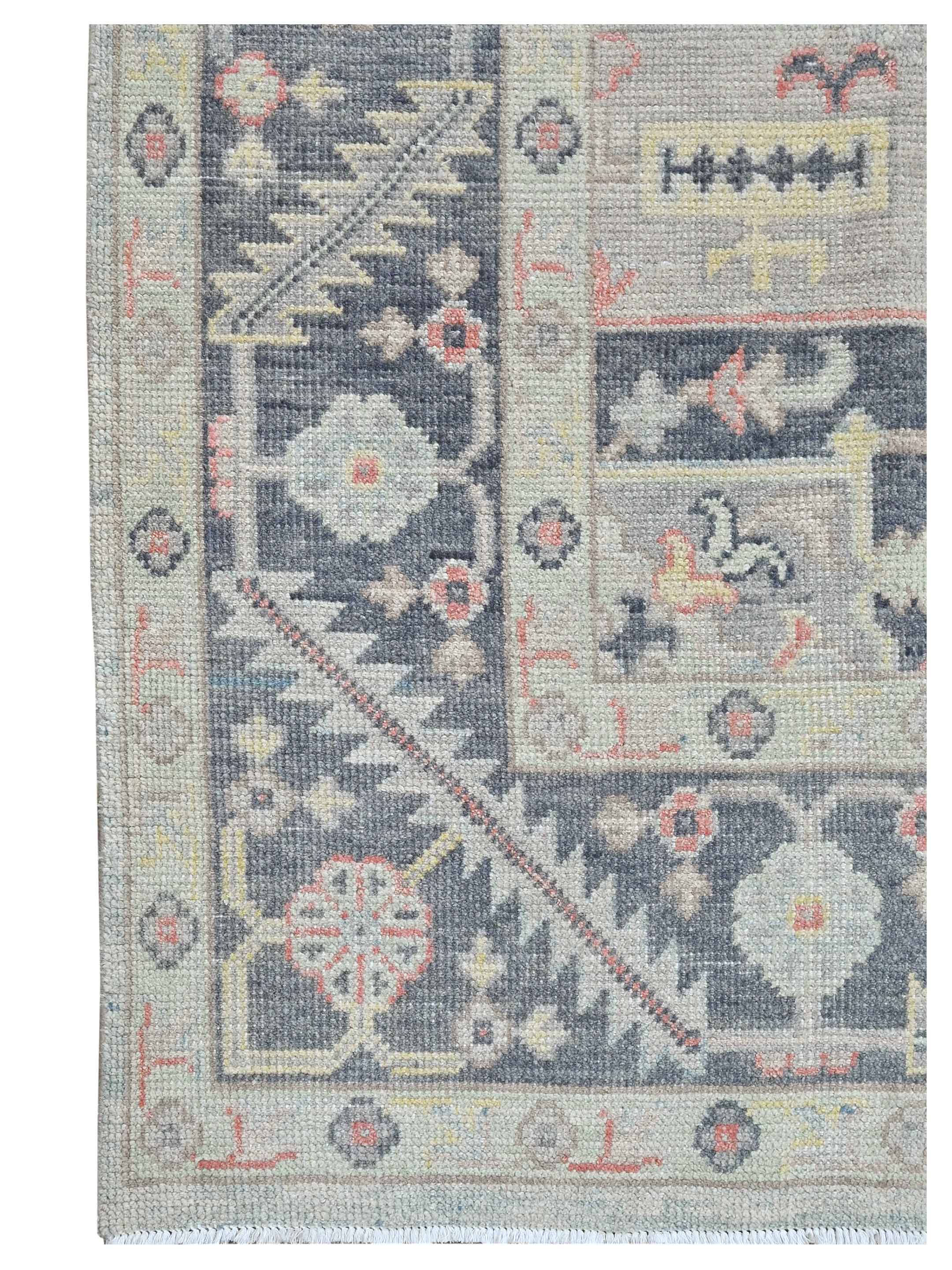 Ushak Hand Knotted Beige 9x12 - Image 2 of 4