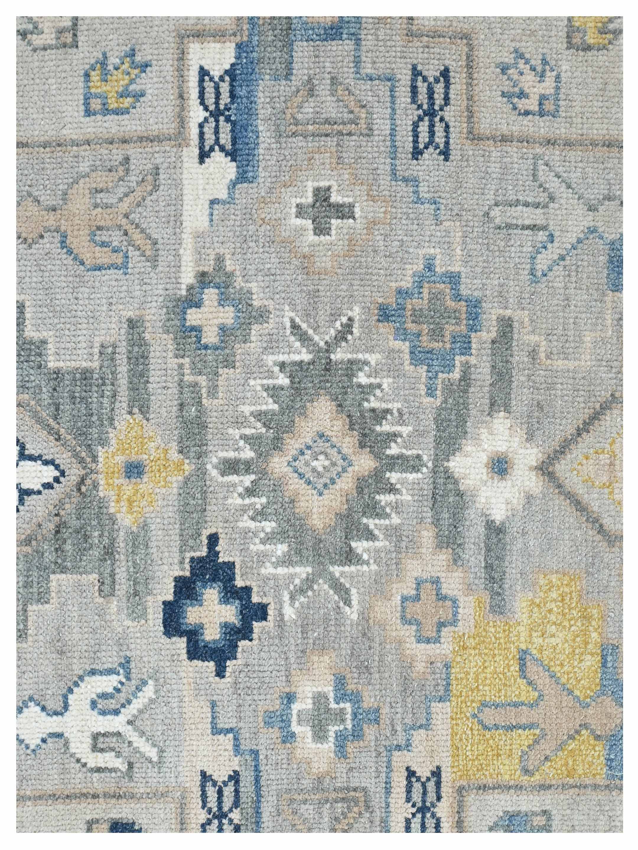 Ushak Hand Knotted Multi 9x12 - Image 3 of 4