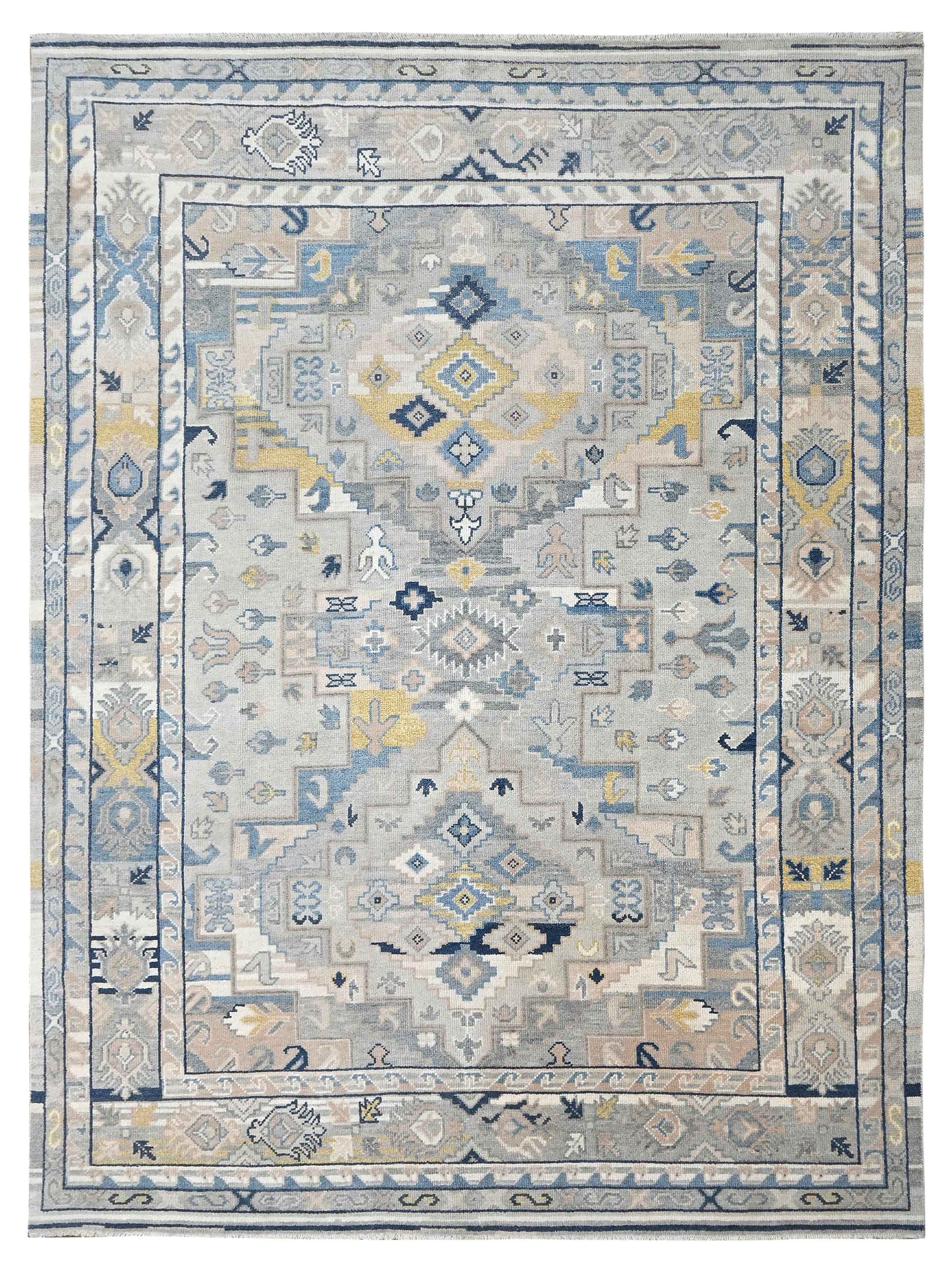 Ushak Hand Knotted Multi 9x12