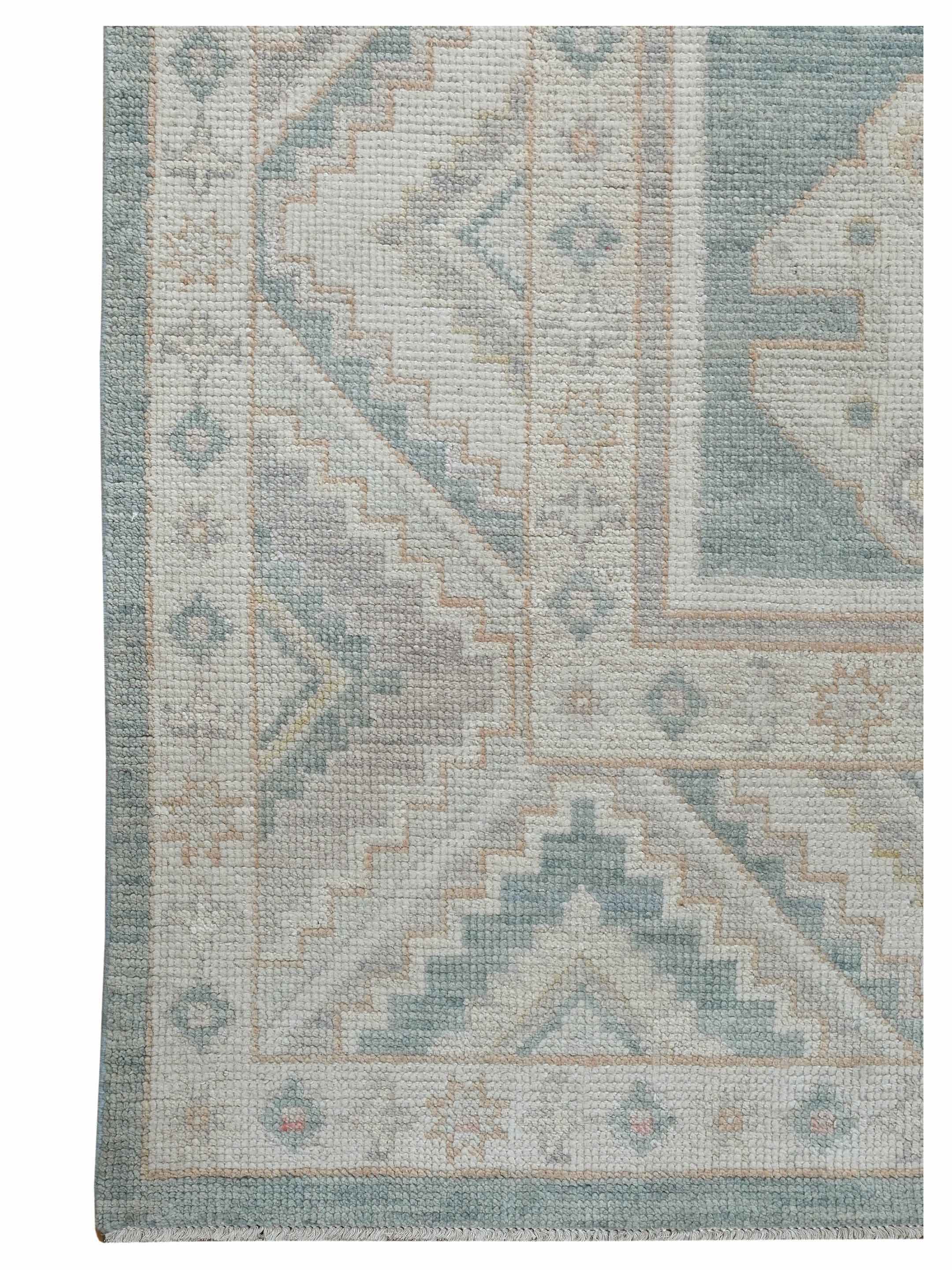 Ushak Hand Knotted Spruce 9x12 - Image 2 of 4