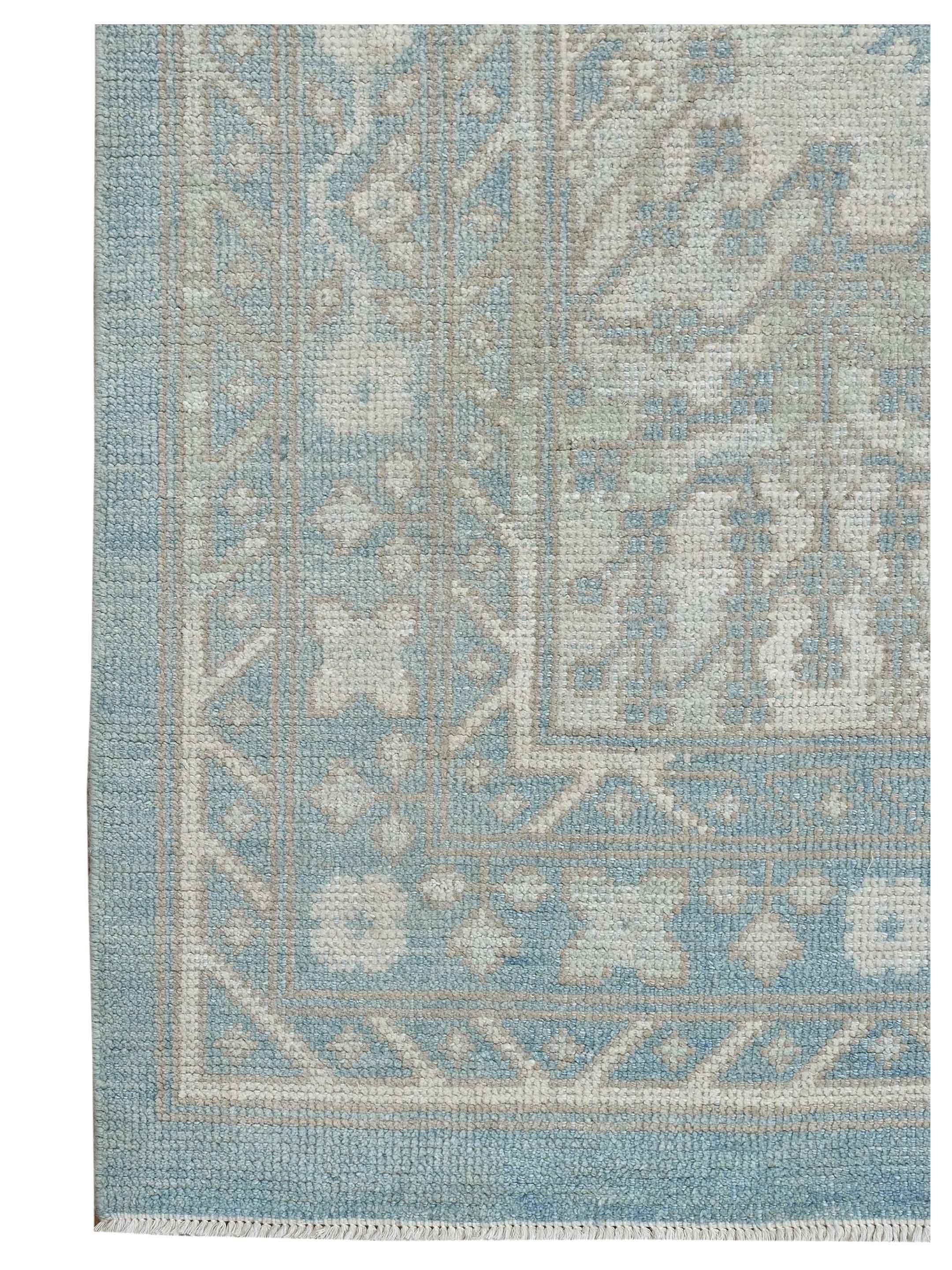 Ushak Hand Knotted Blue 9x12 - Image 2 of 4