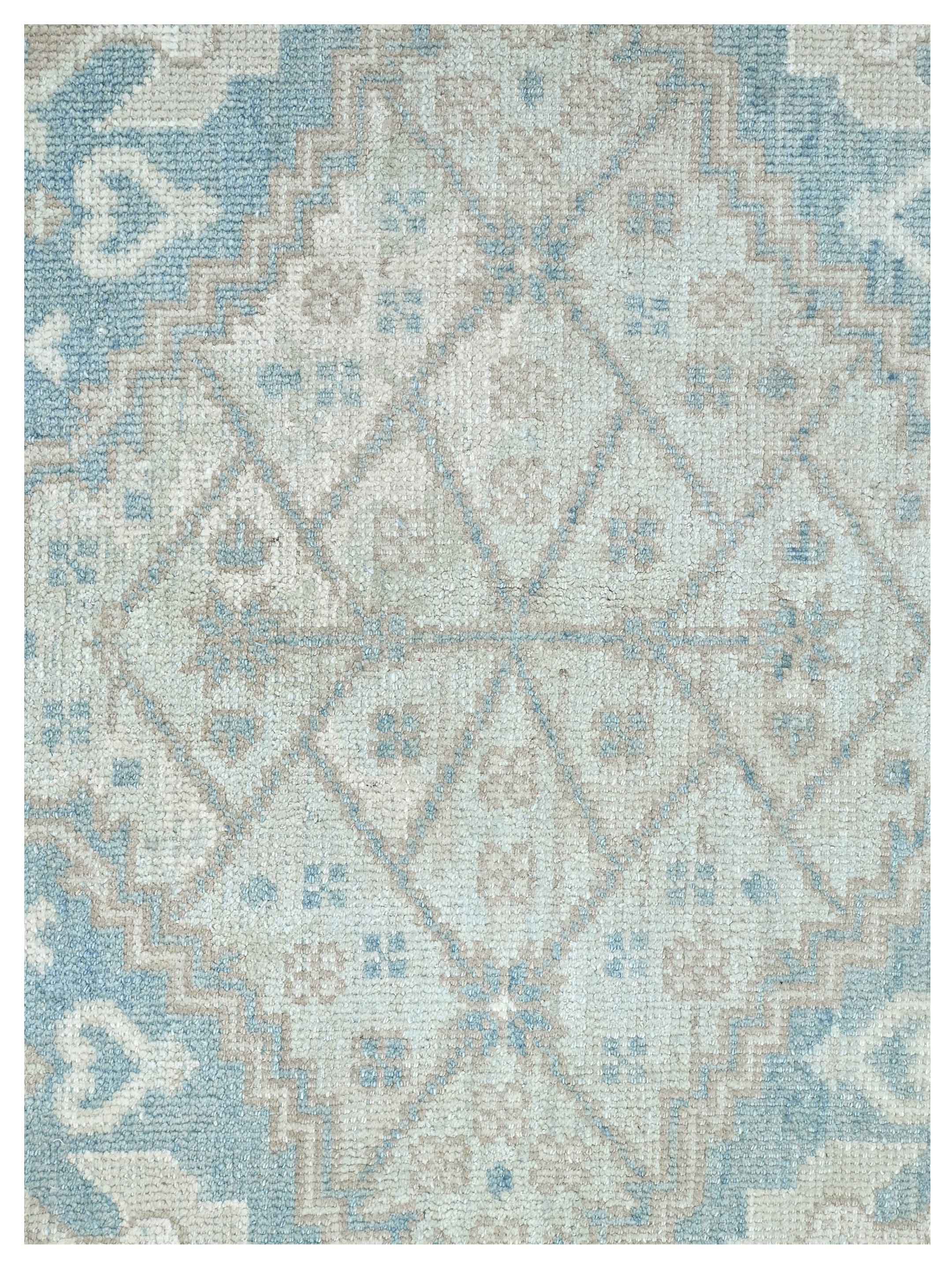 Ushak Hand Knotted Blue 9x12 - Image 3 of 4