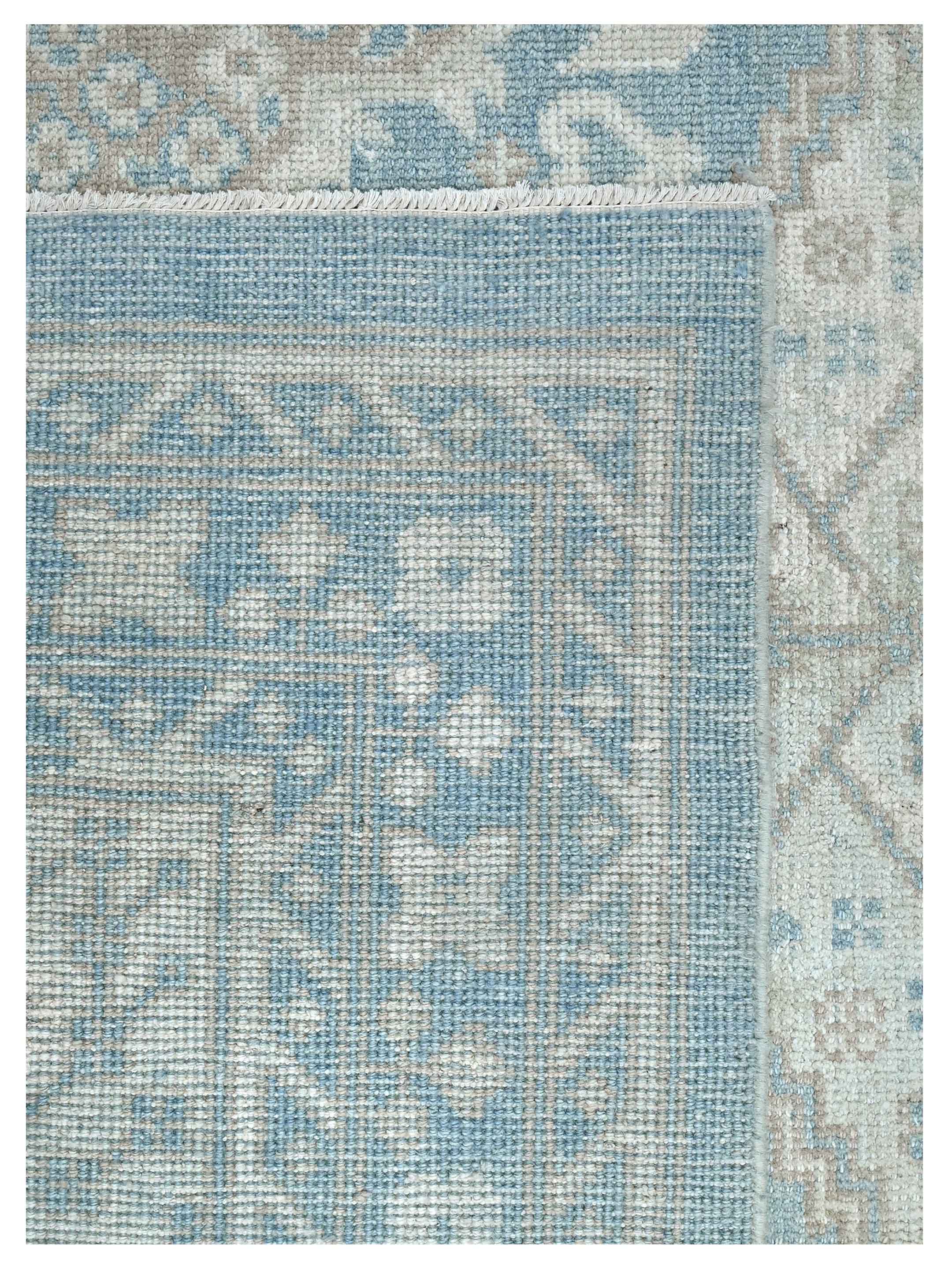 Ushak Hand Knotted Blue 9x12 - Image 4 of 4