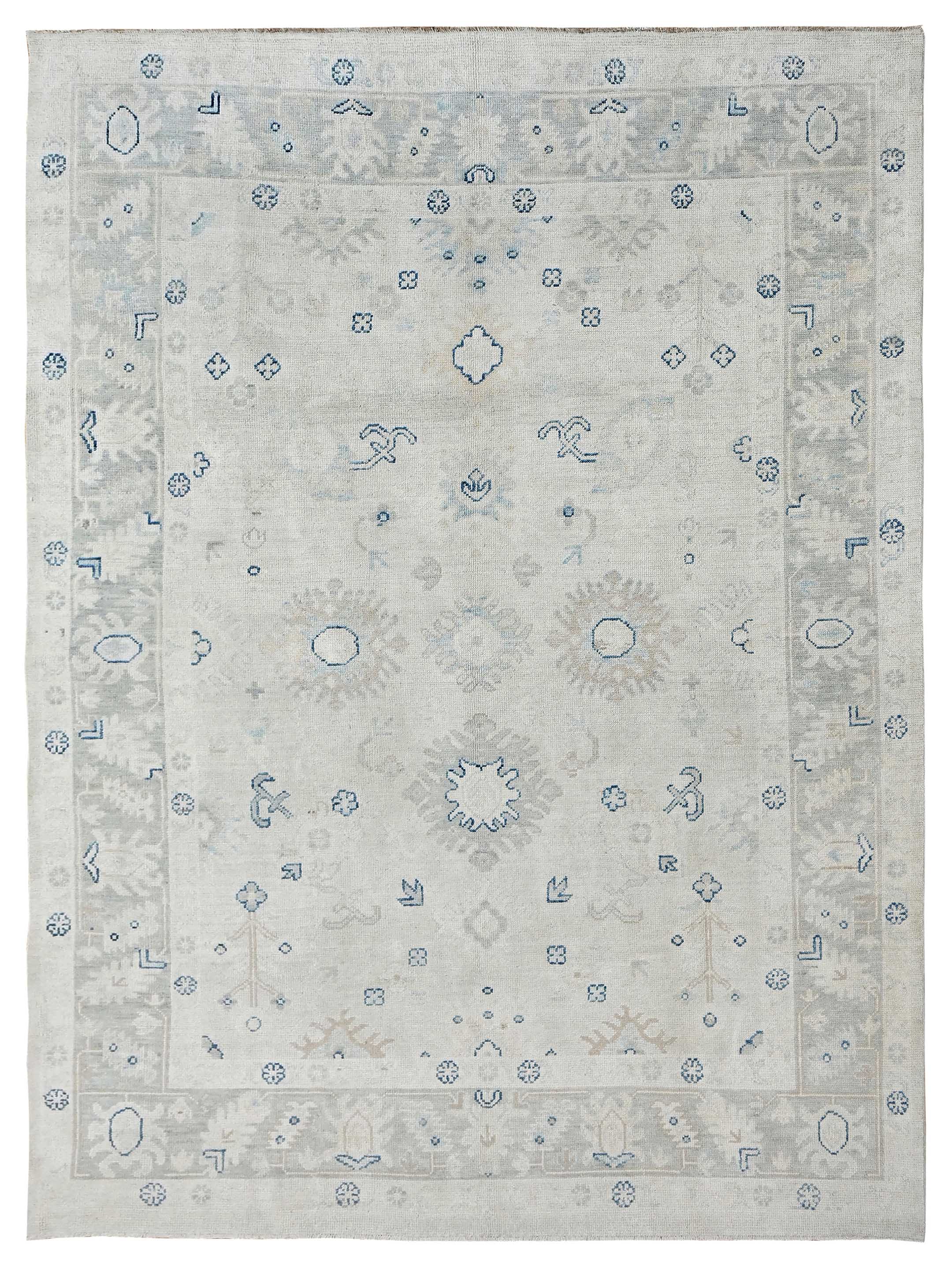 Ushak Hand Knotted Beige 9x12
