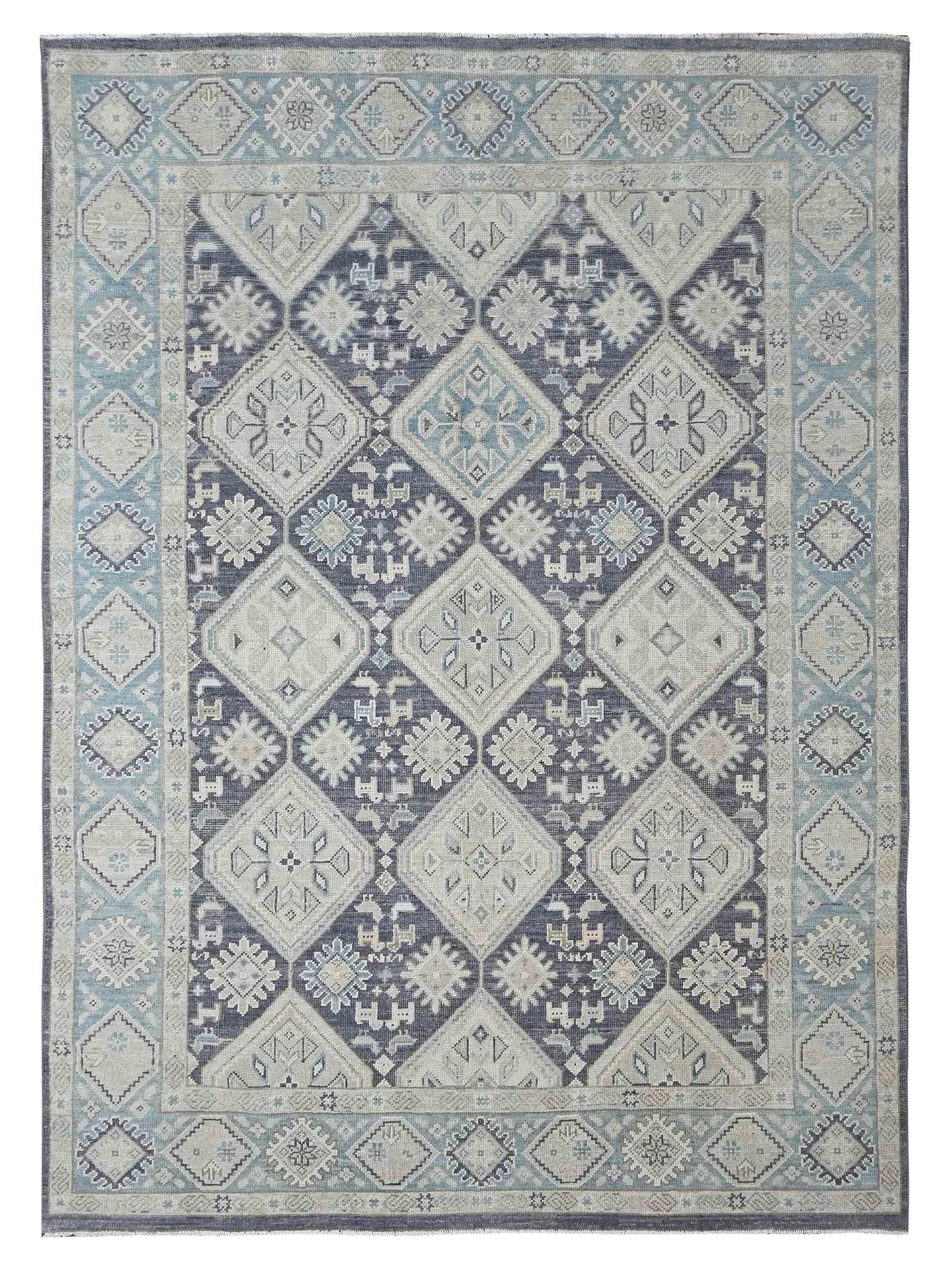 Ushak Hand Knotted D.Grey 9x12