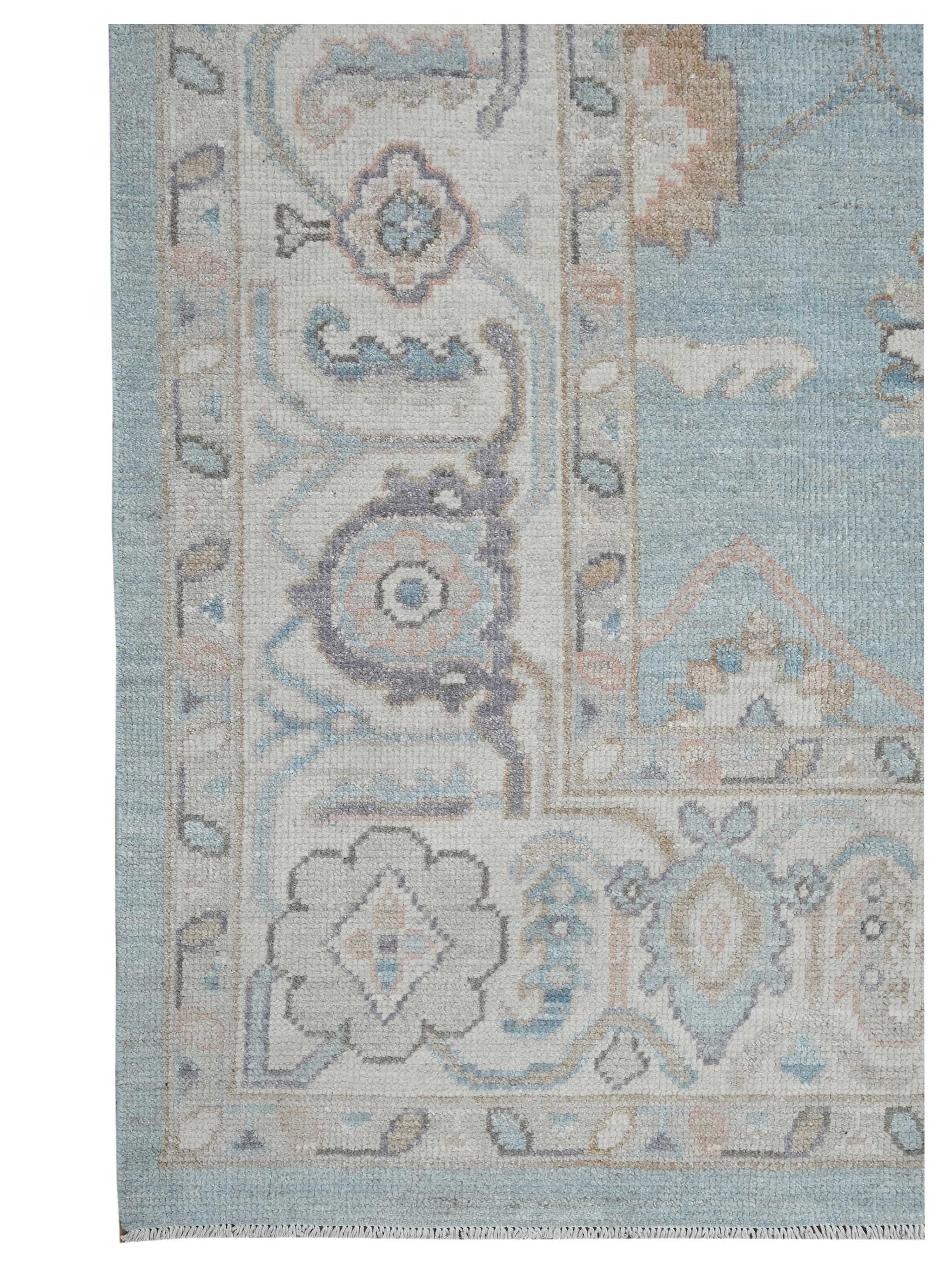 Ushak Hand Knotted Blue 9x12 - Image 2 of 4