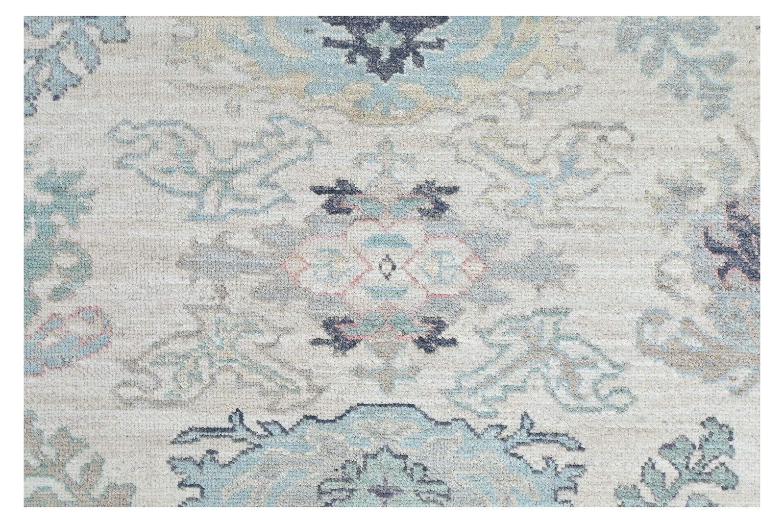 Ushak Wool Weft Hand Knotted Ivory 8x10 - Image 2 of 8