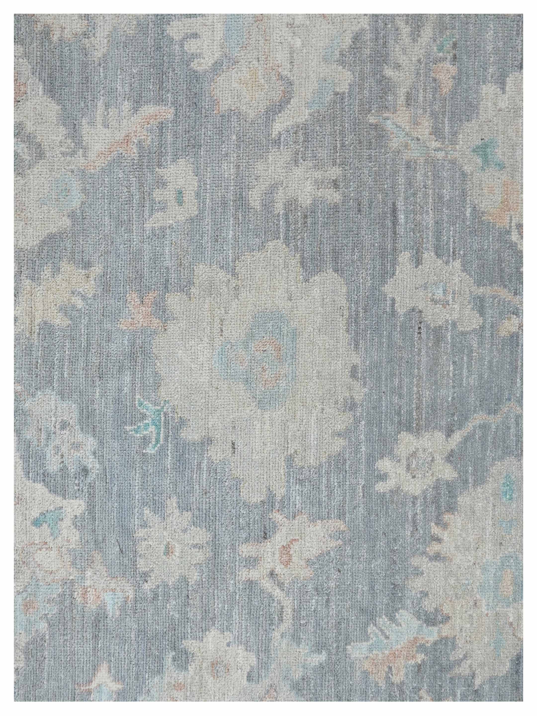 Ushak Wool Weft Hand Knotted Grey 8x10 - Image 3 of 4