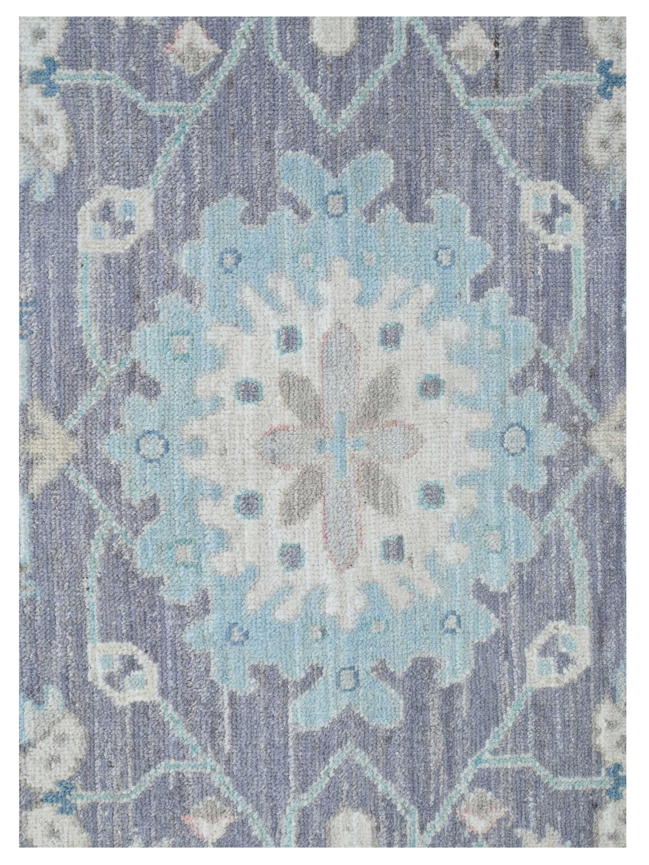 Ushak Wool Weft Hand Knotted D.Grey 8x10 - Image 3 of 4