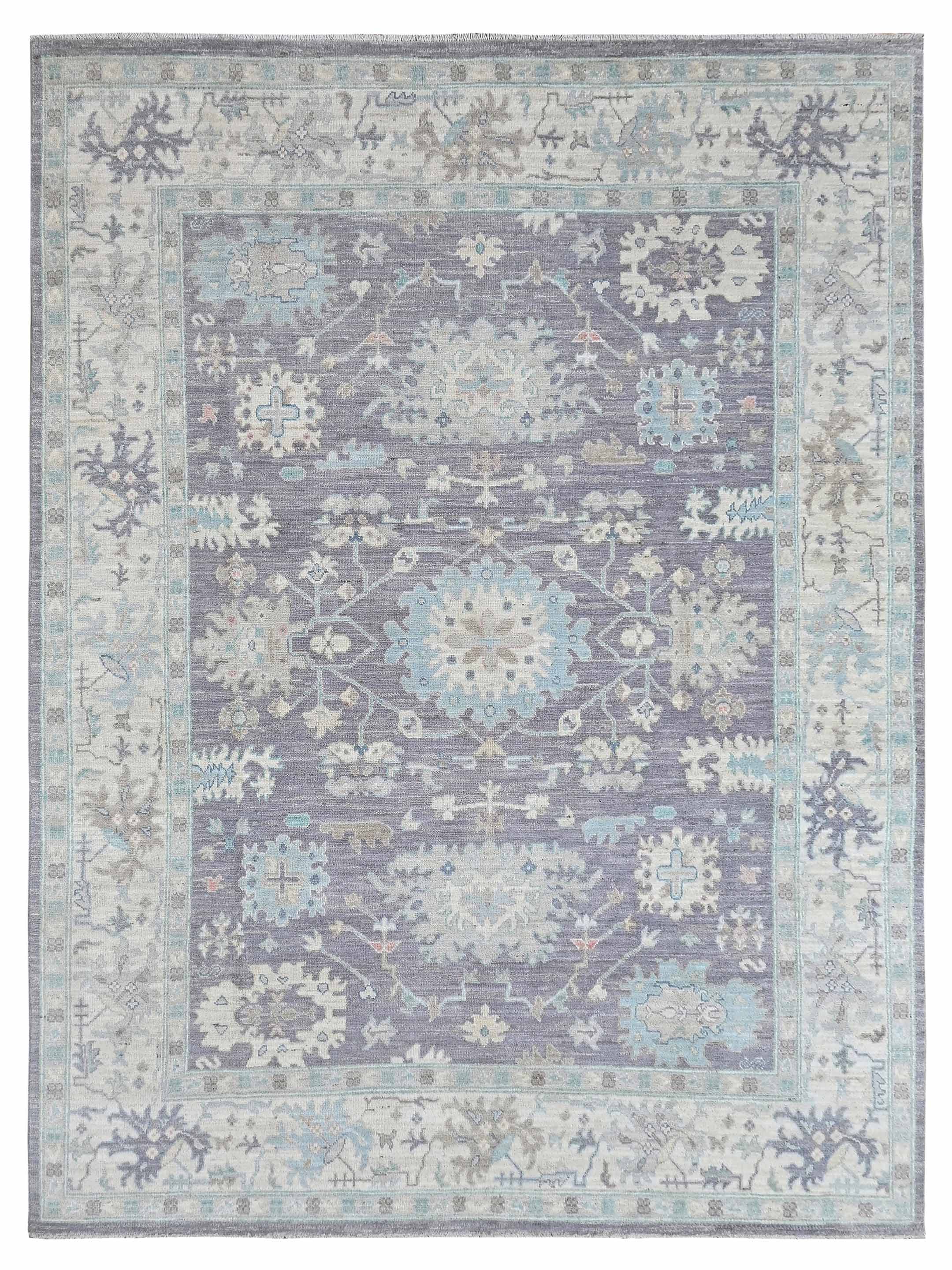 Ushak Wool Weft Hand Knotted D.Grey 8x10