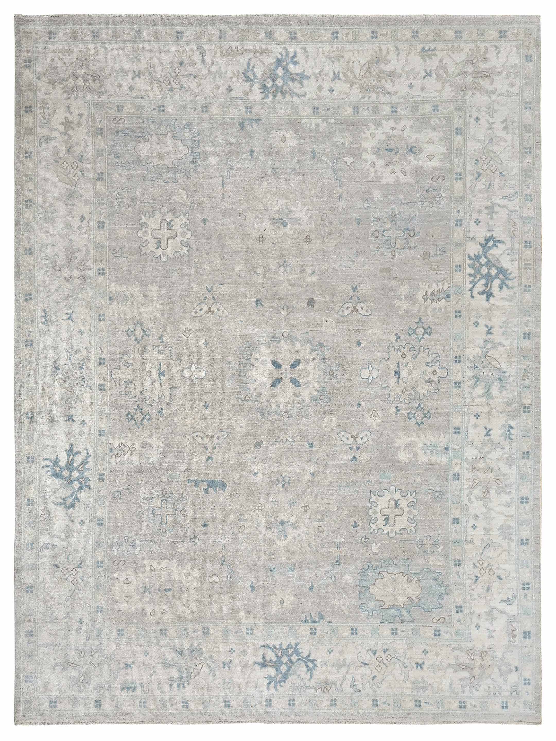 Ushak Wool Weft Hand Knotted Lt.Grey 8x10