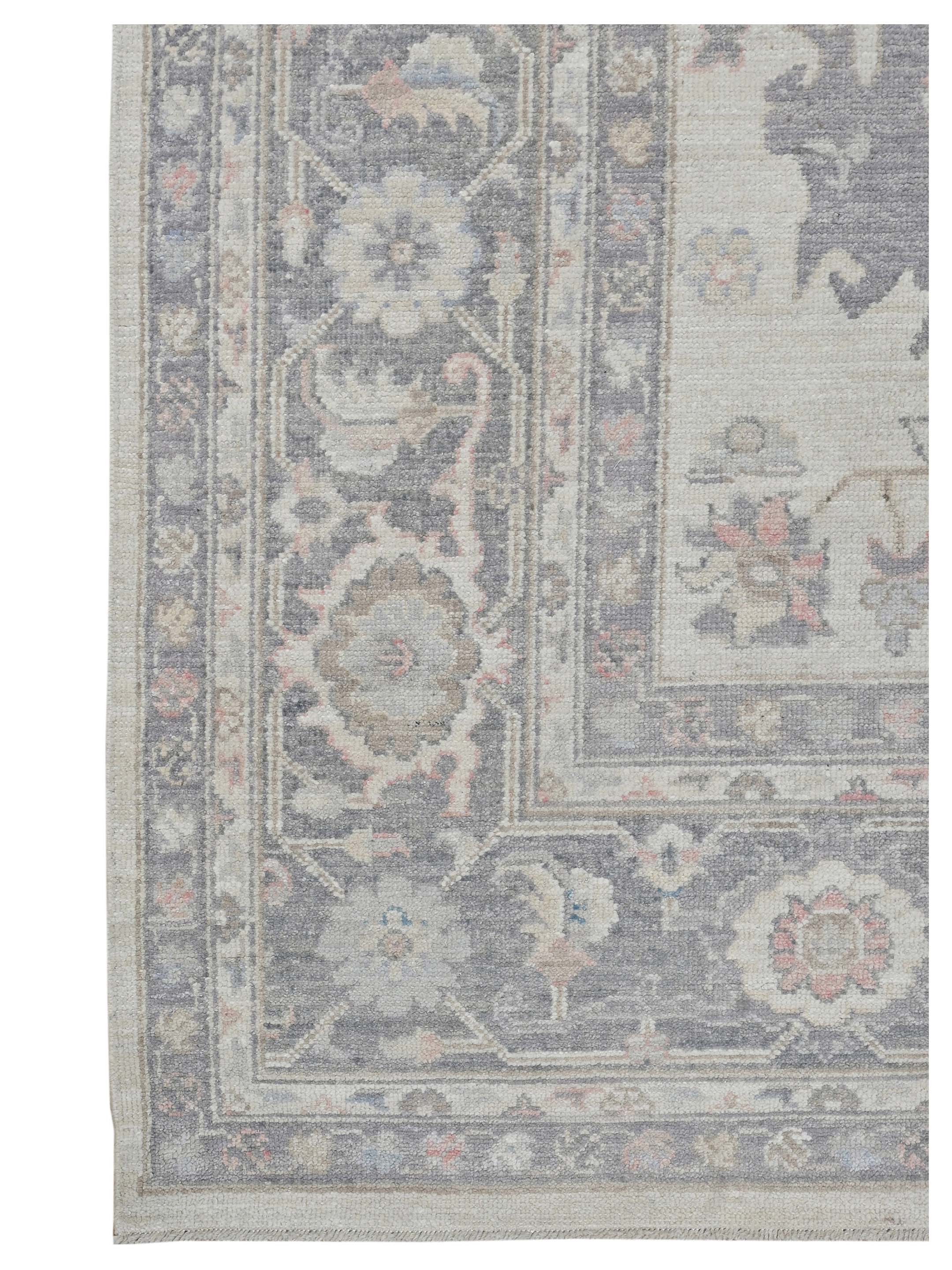 Ushak Wool Weft Hand Knotted Ivory 9x12 - Image 2 of 4