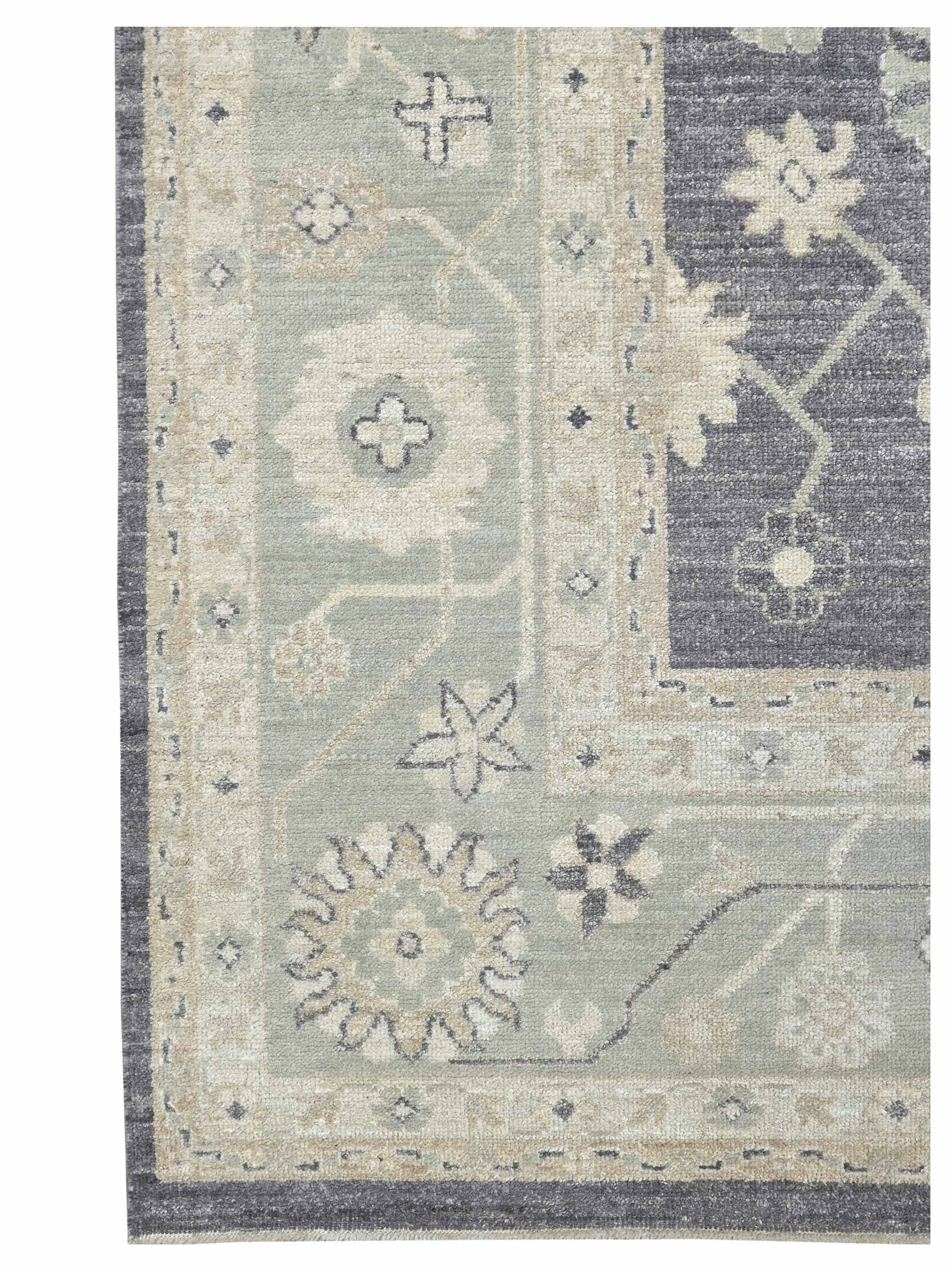 Ushak Wool Weft Hand Knotted Grey 9x12 - Image 2 of 4
